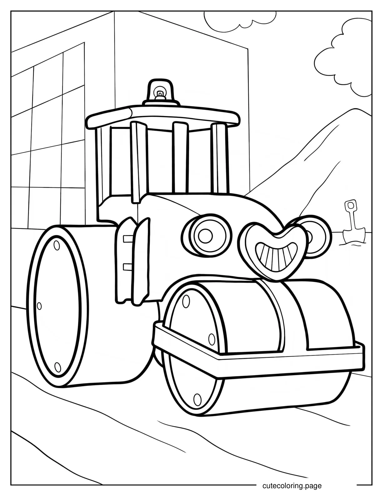 Easy Roley The Steam Roller Coloring Page For Kids coloring page