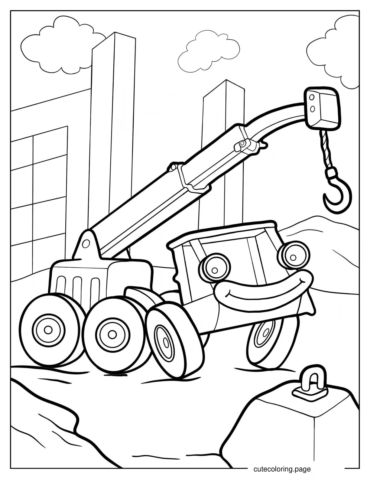 Kawaii Loft The Crane Coloring Sheet coloring page