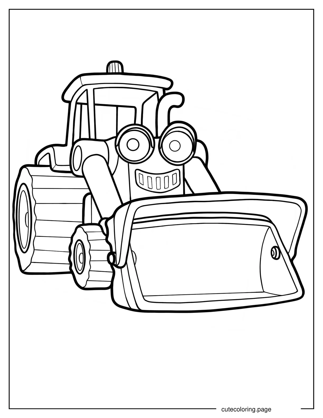 Scoop The Backhoe Loader coloring page