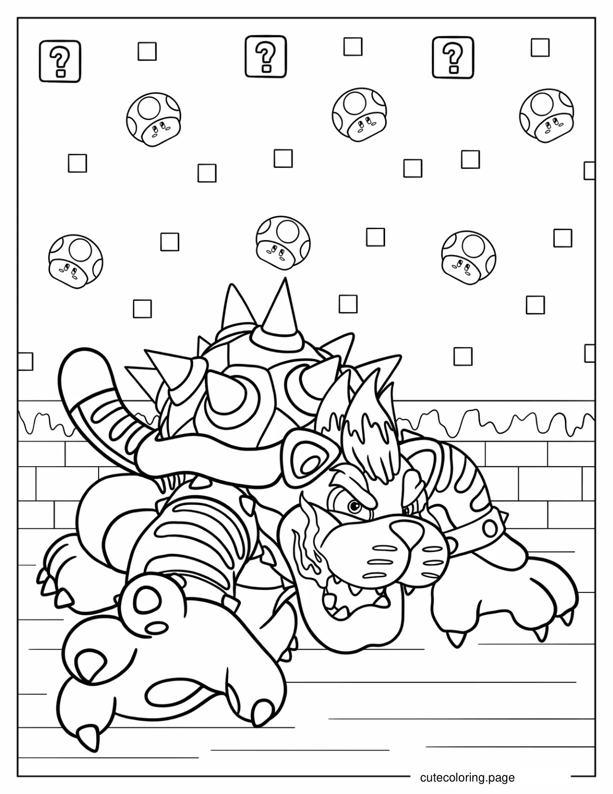 Cat Meowser Coloring Page coloring page