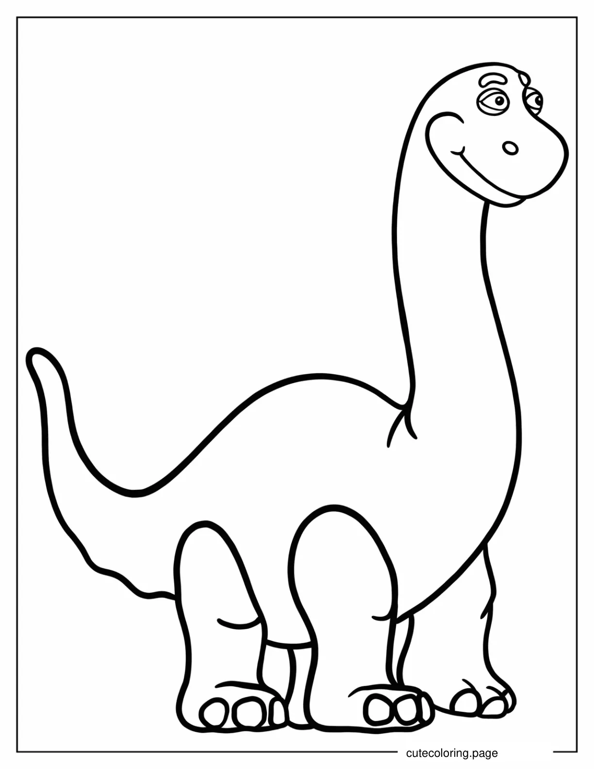 Brachiosaurus Coloring Page For Preschoolers coloring page