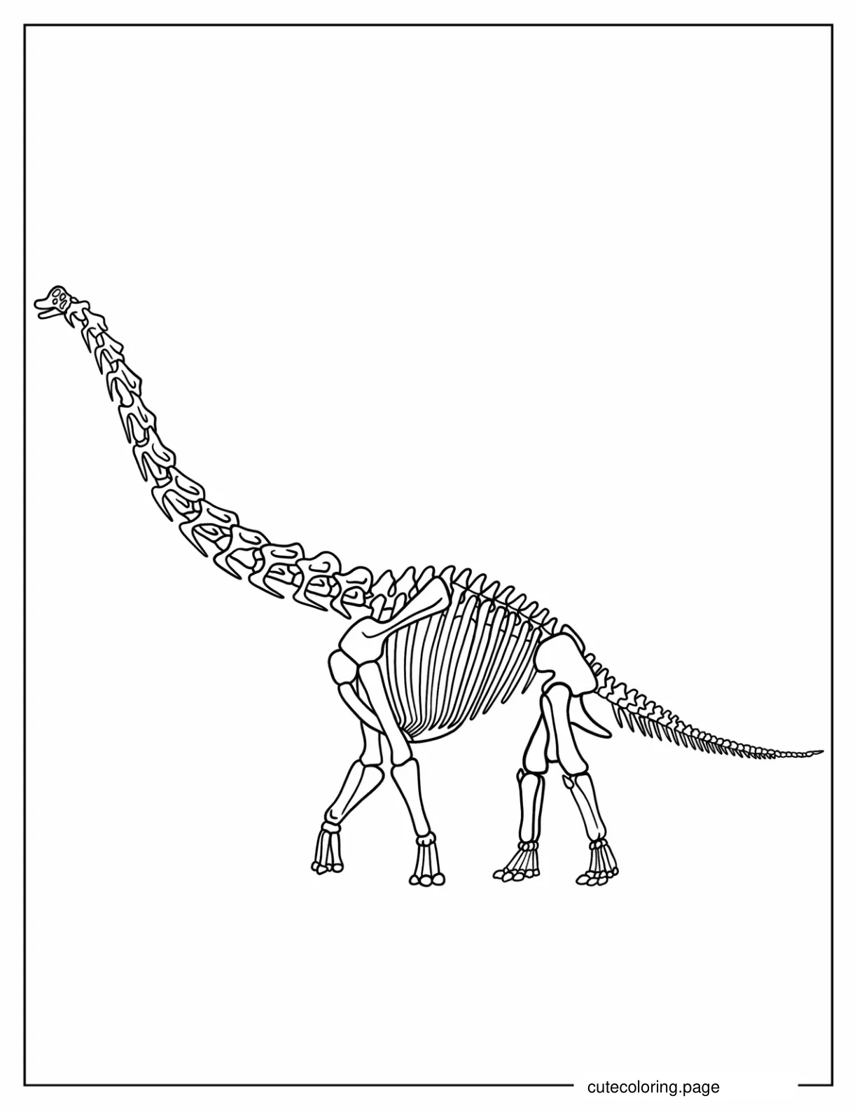 Brachiosaurus Skeleton coloring page