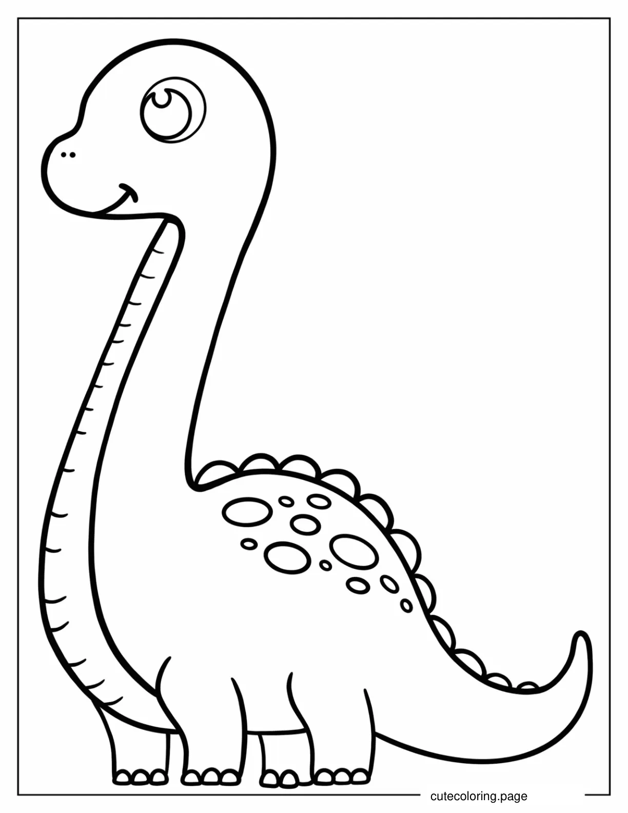 Cute Brachiosaurus Coloring Page For Preschoolers 1 coloring page