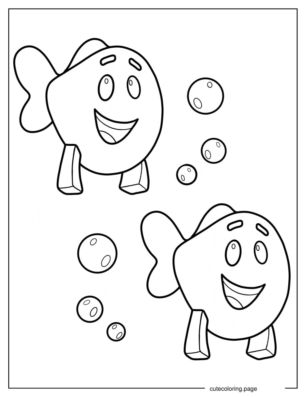 Bubble Guppies Little Fish Coloring Page For Preschoolers coloring page