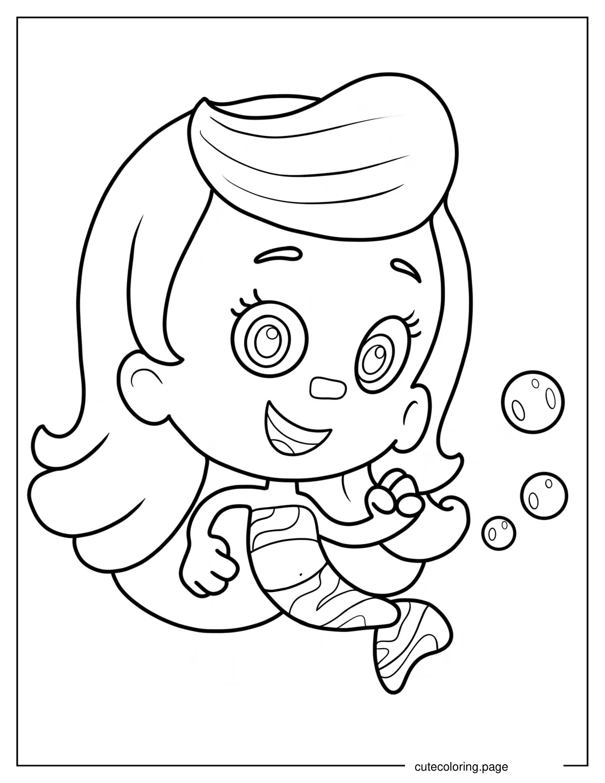 Bubble Guppies Molly Dancing Coloring Sheet coloring page