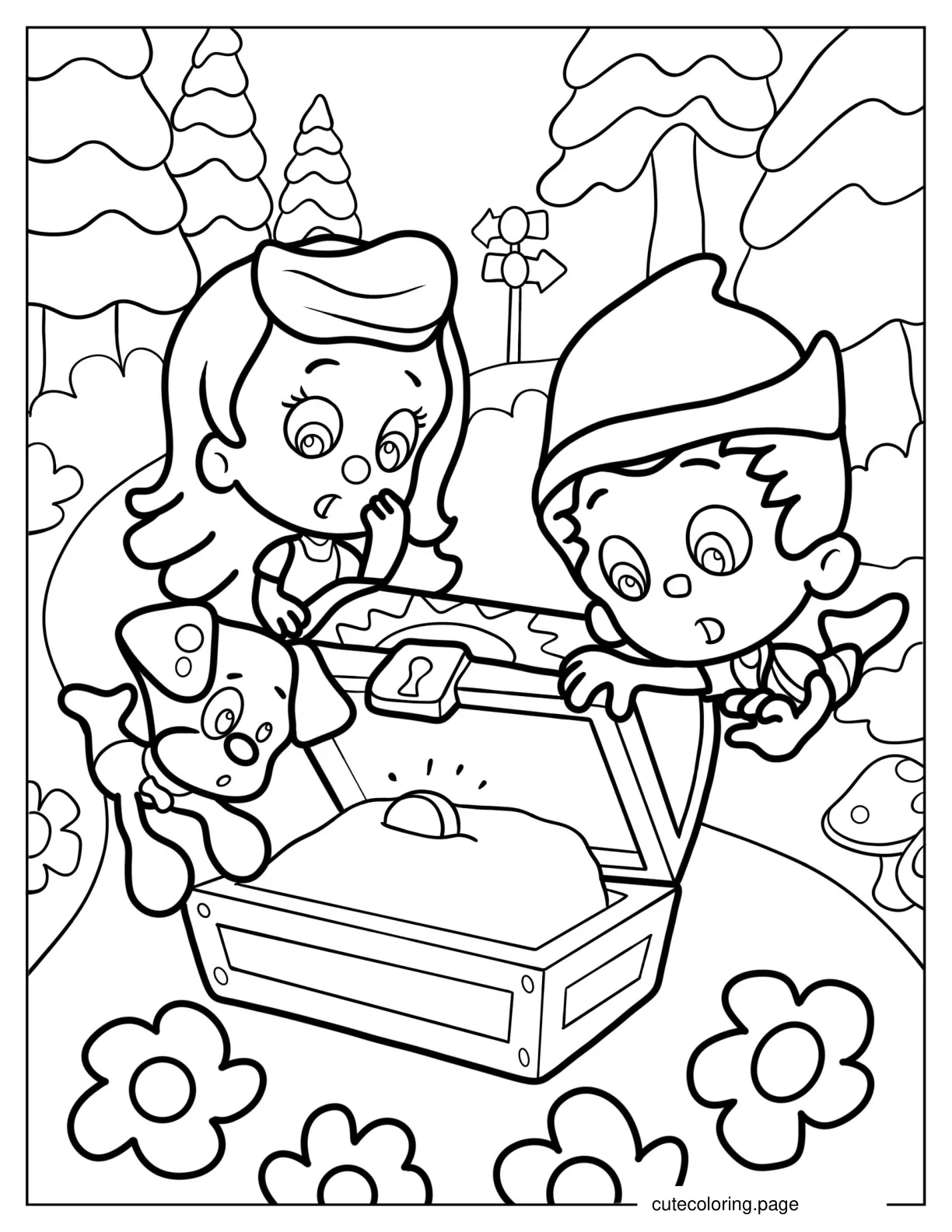 Gil Molly And The Puppy With The Ring Coloring Page coloring page