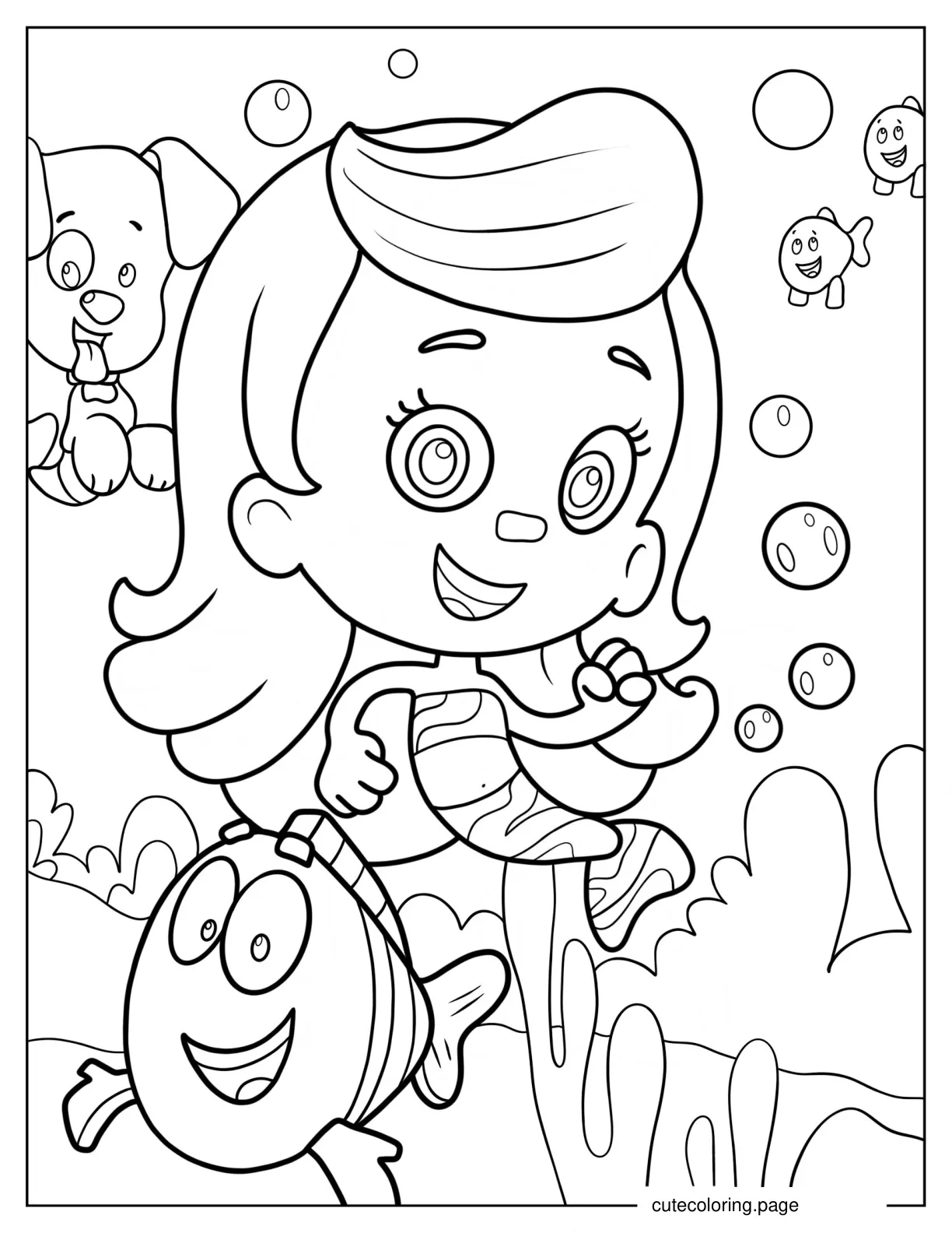 Molly Dancing With Mr. Grouper Coloring Sheet coloring page