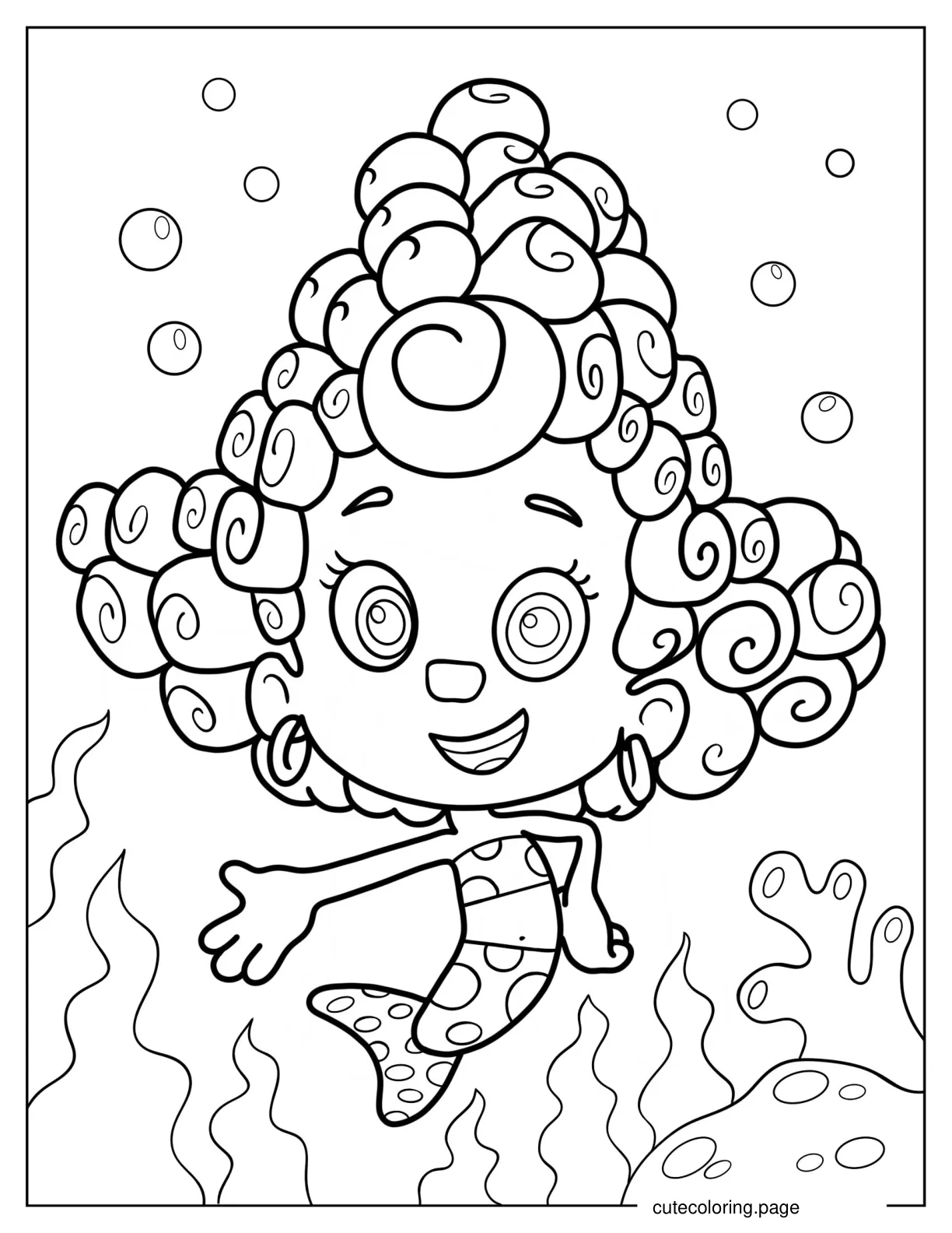 Smiling Deema Coloring Page coloring page