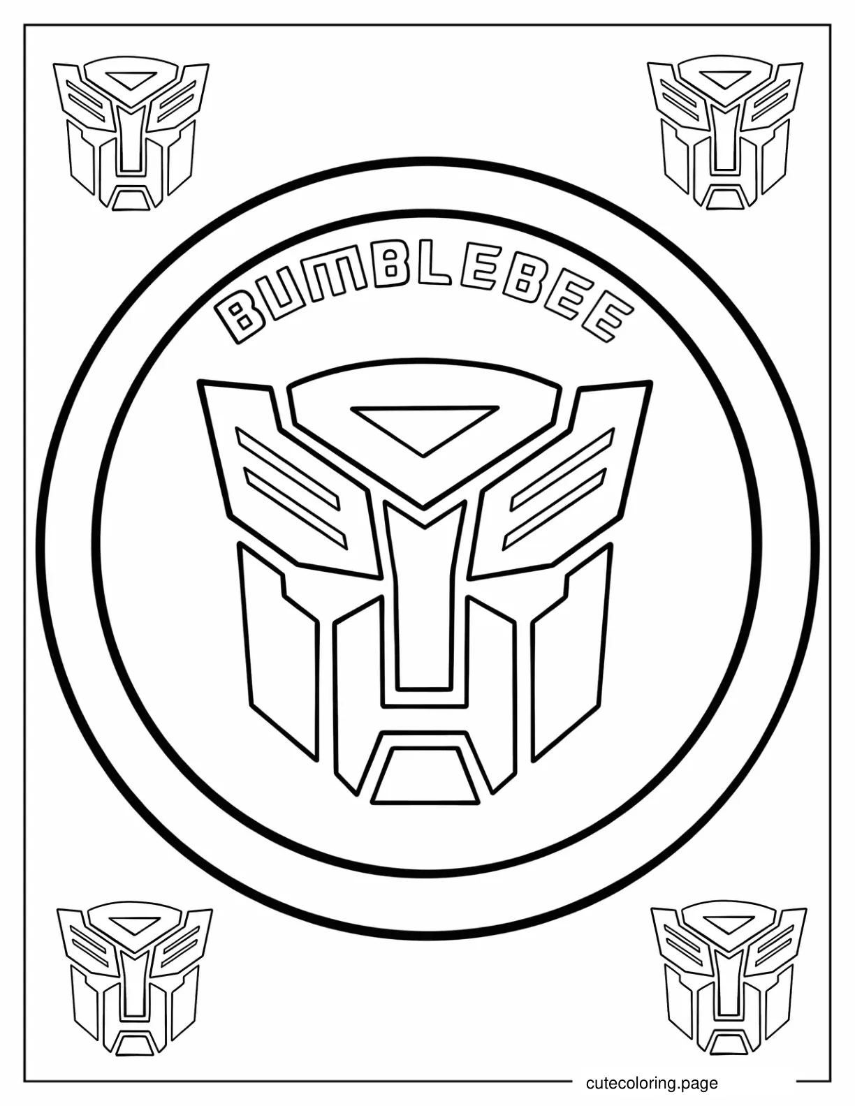 Bumblebee Logo coloring page