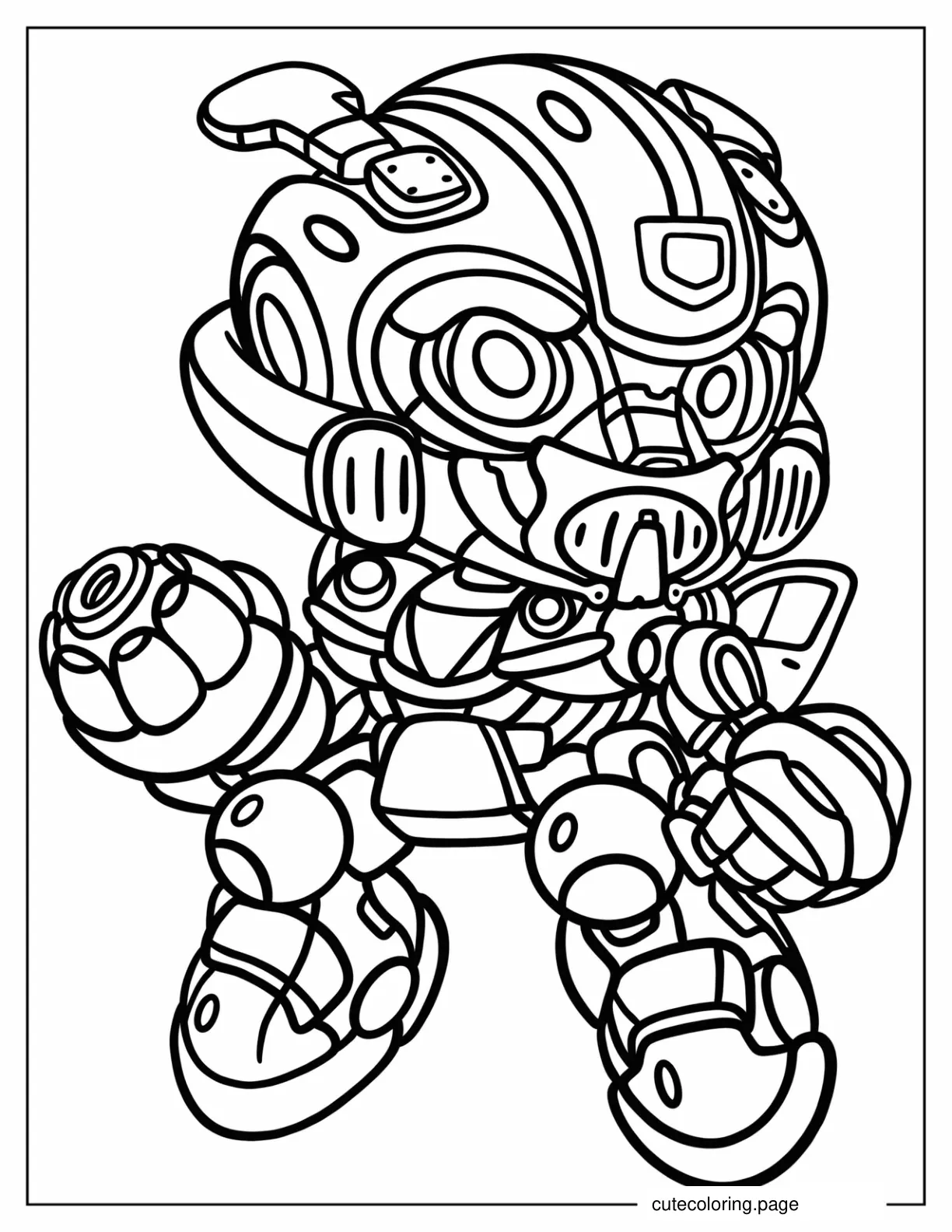 Easy Chibi Bumblebee Coloring Sheet For Preschoolers coloring page