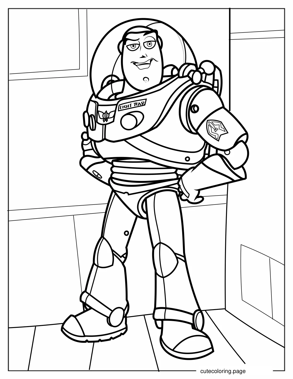 Buzz Lightyear Coloring In For Kids coloring page