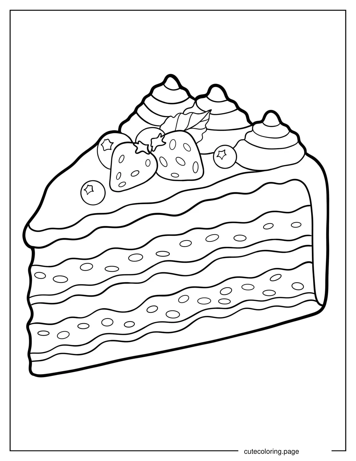 Coloring Sheet Of Strawberry Shortcake Slice coloring page