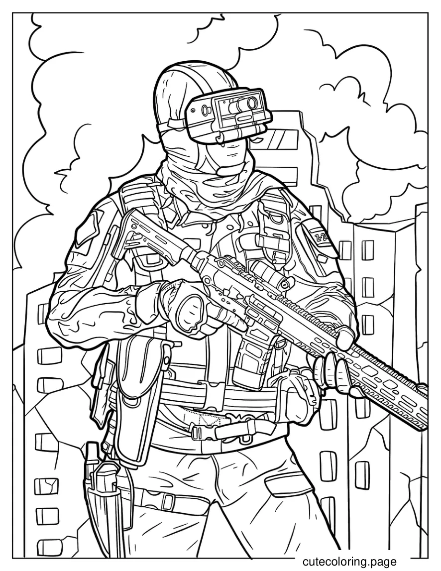 Brother_s Keeper Azure Skin Call Of Duty Coloring Sheet coloring page