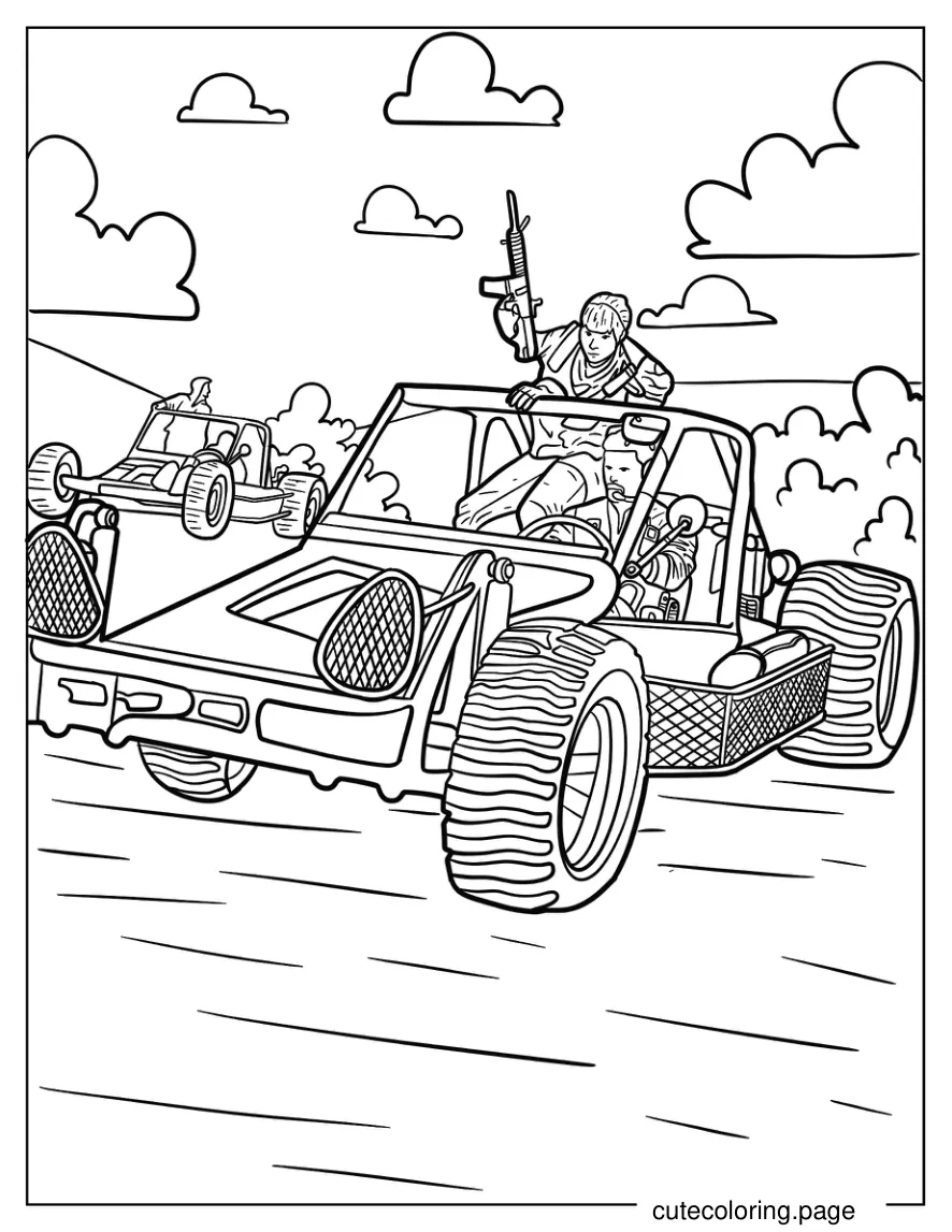 Call Of Duty Fireteam In Desert Coloring Page coloring page