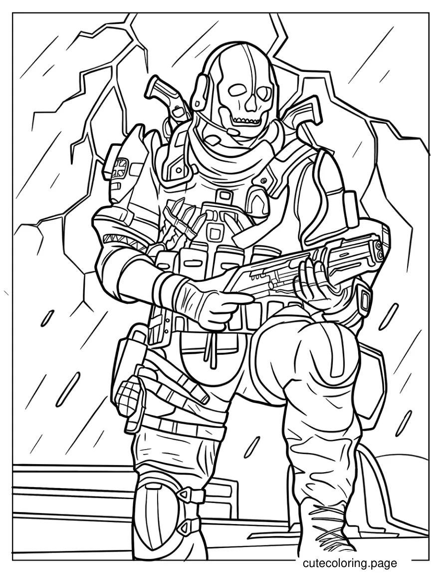 Call Of Duty Ghost Shooting In Storm Coloring Page coloring page