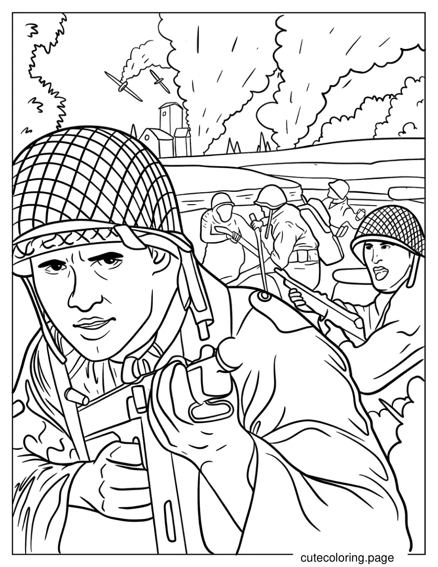 Call Of Duty III Battle Of Normandy Coloring Sheet coloring page