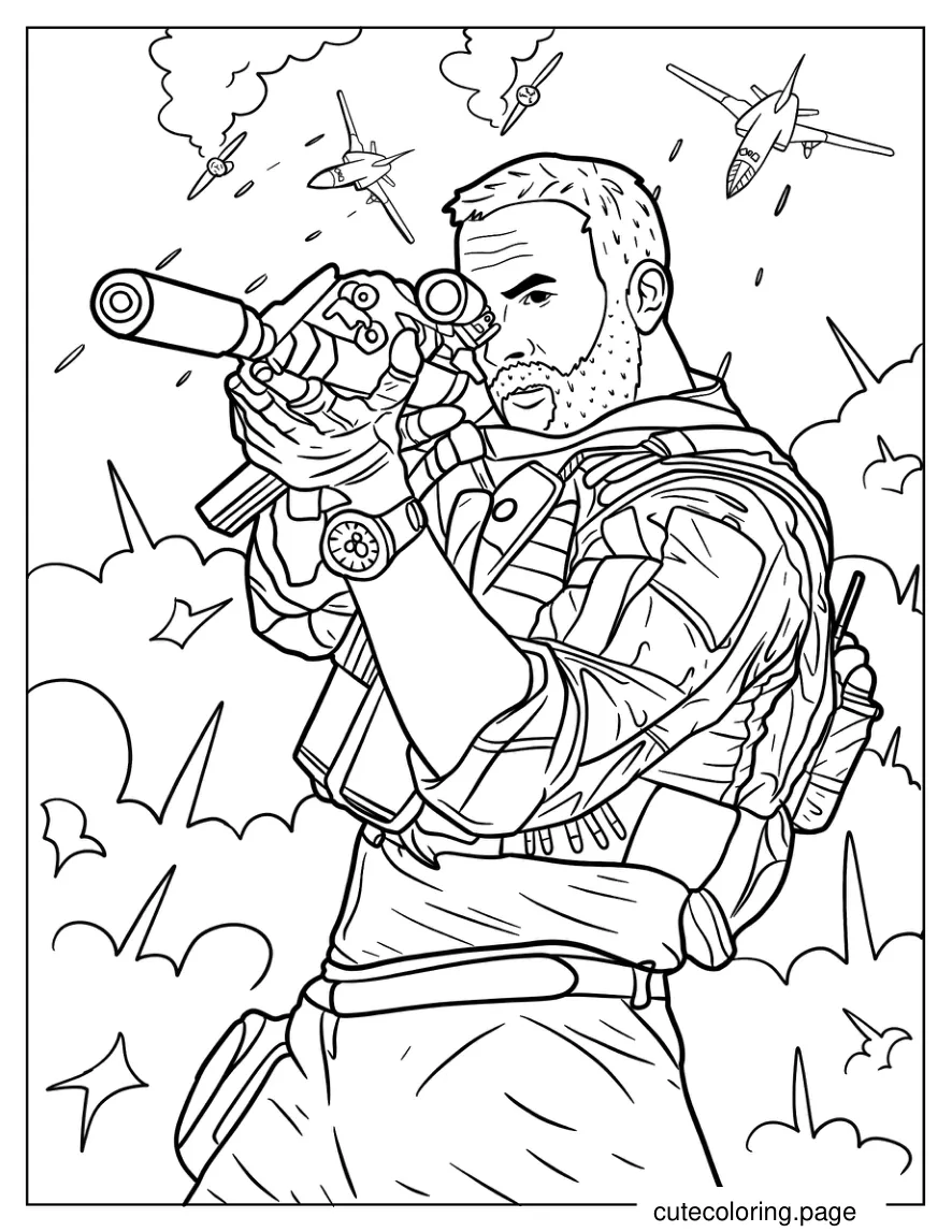 Captain Price Render Call Of Duty Modern Warfare coloring page