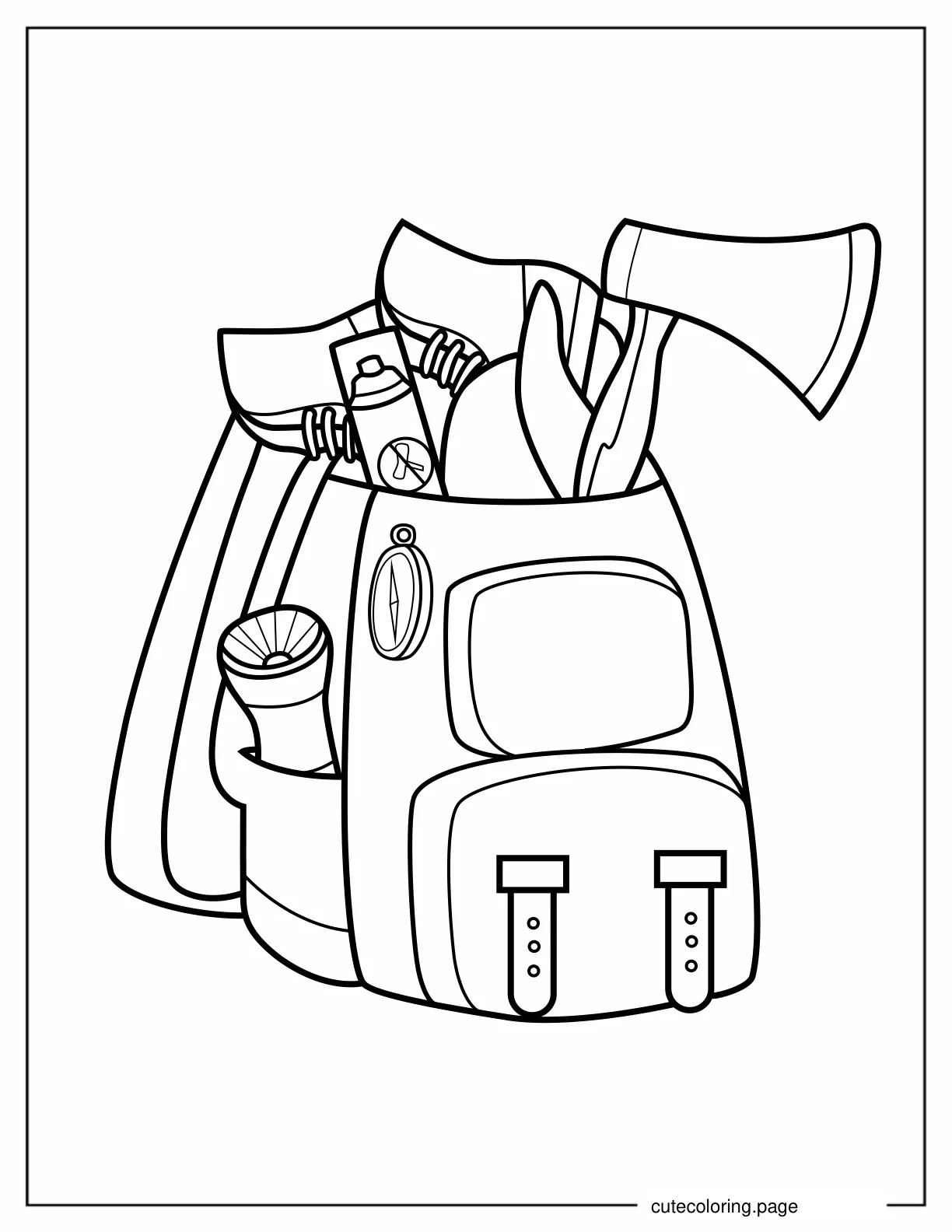 Coloring Page Of Camper_s Backpack coloring page