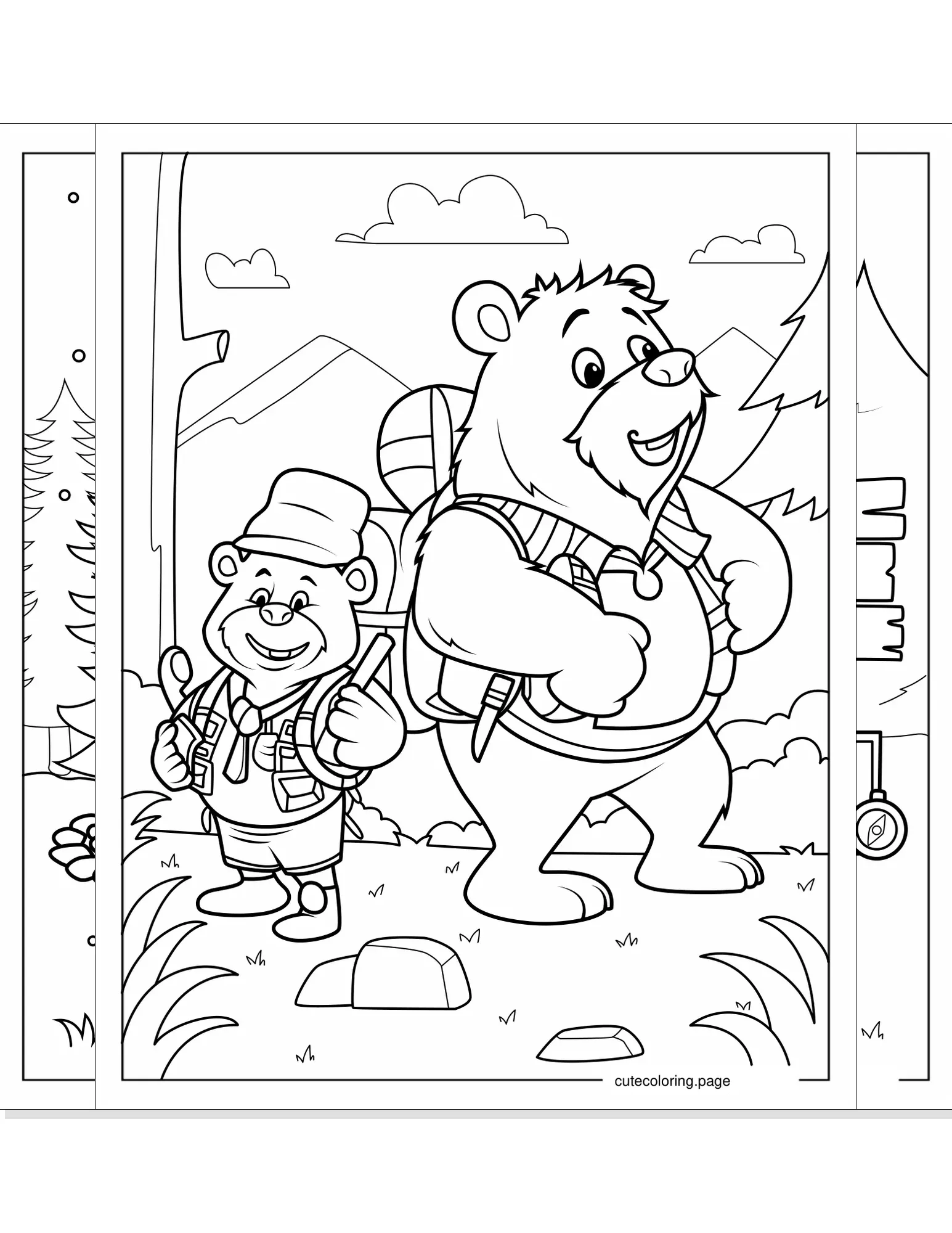 camping coloring pages coloring page