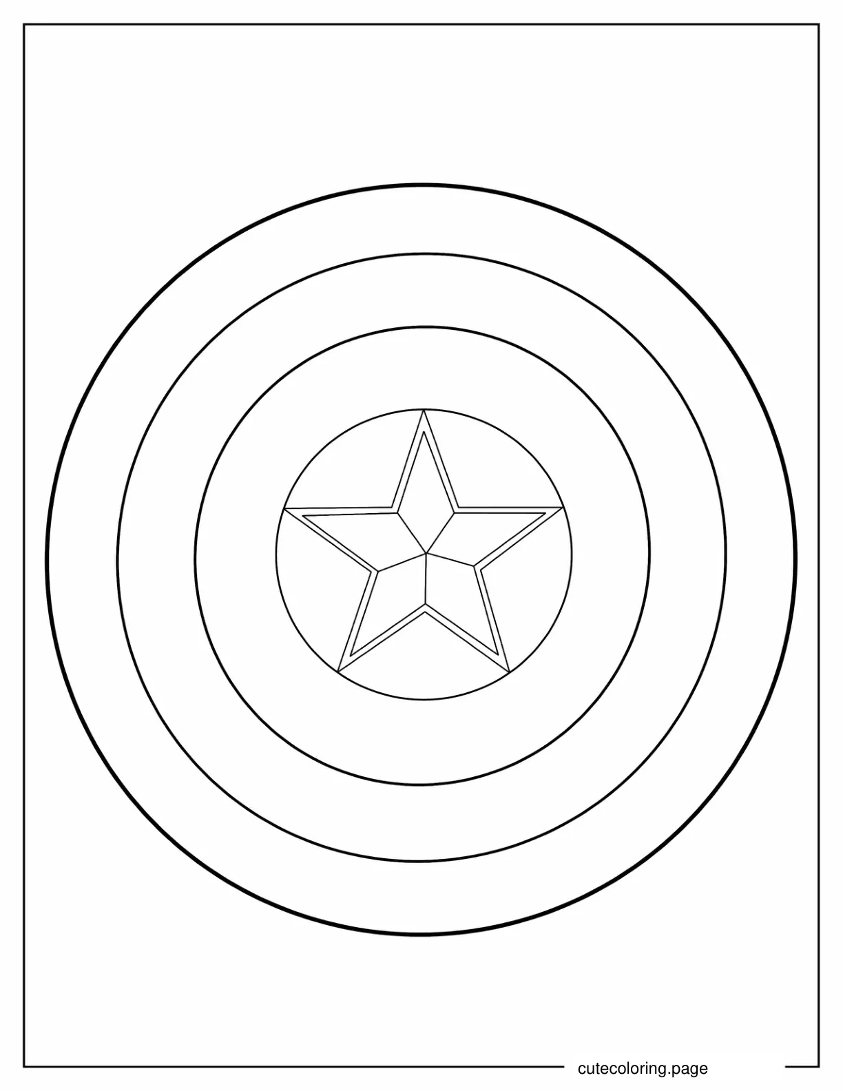 Captain America Shield Coloring Page coloring page