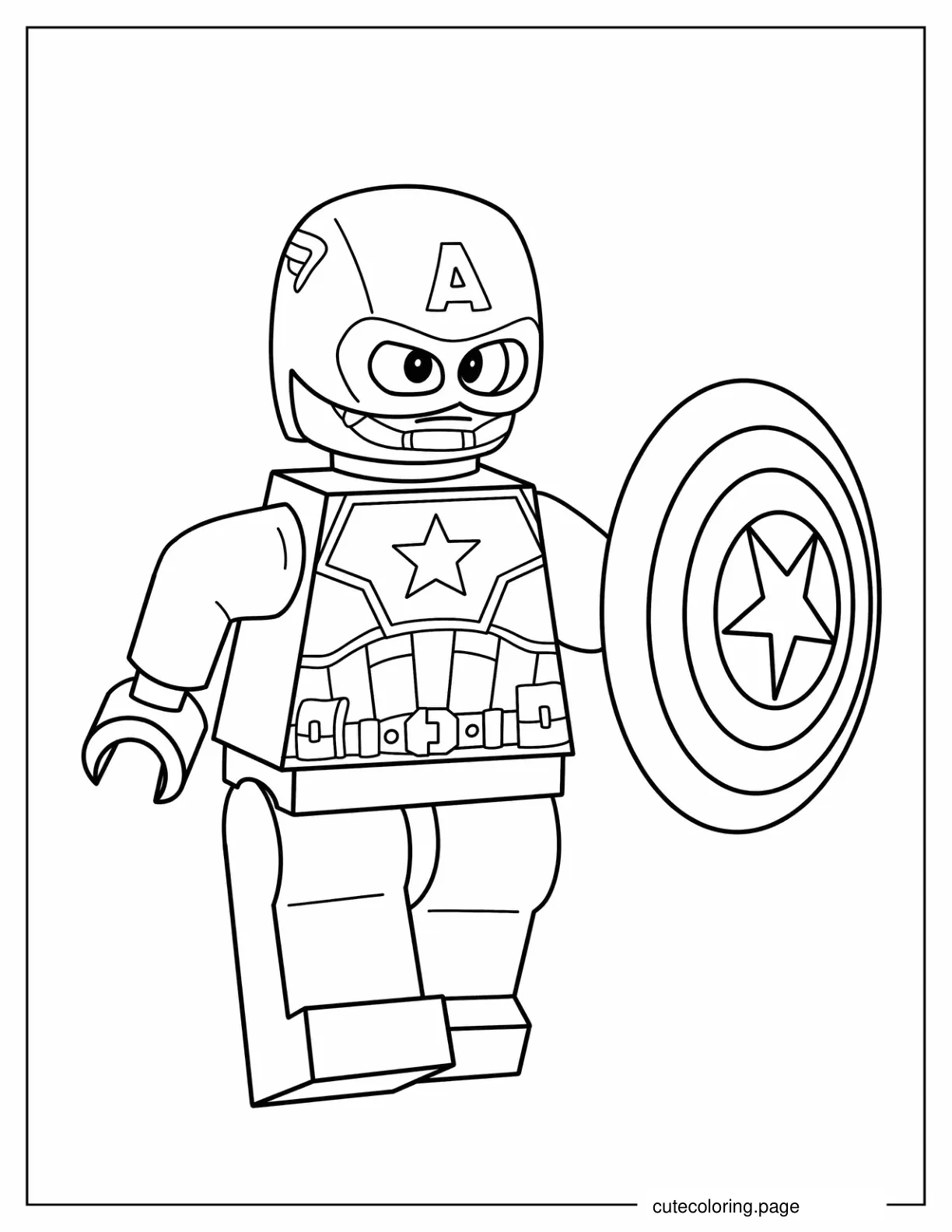 Lego Captain America Coloring Page coloring page