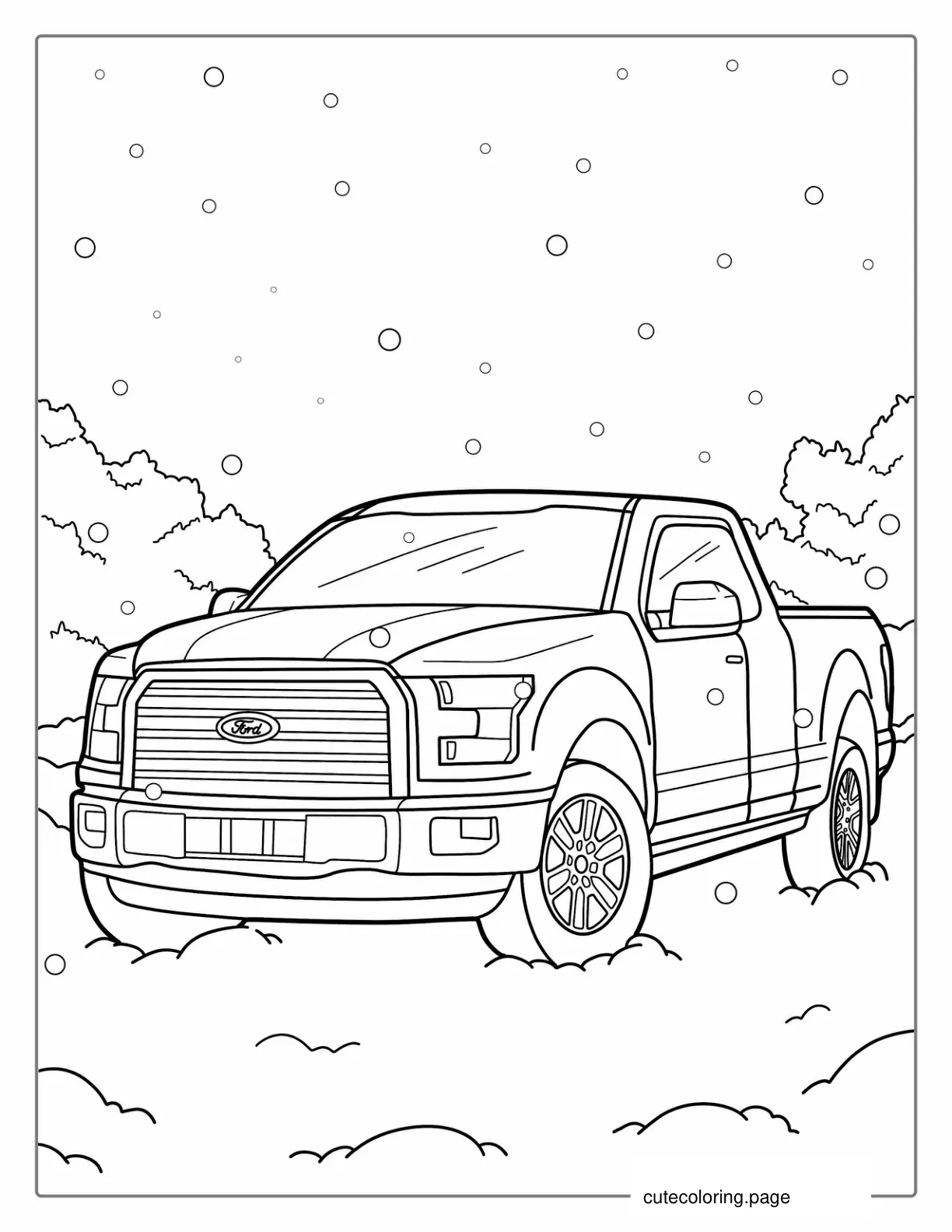 Coloring Page Of Ford F 150 Truck coloring page