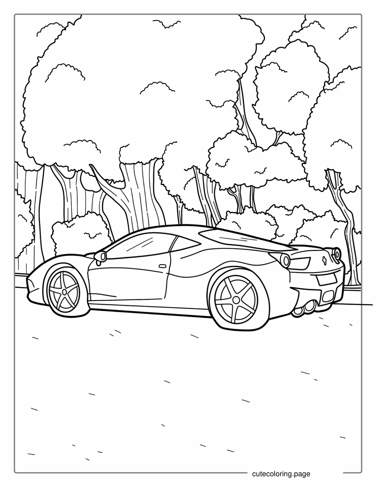 Ferrari Race Car Coloring Page coloring page