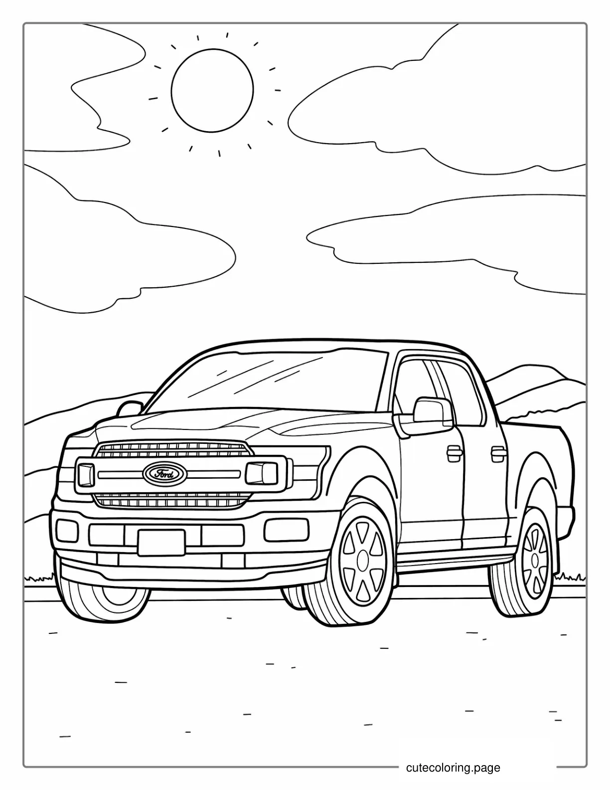 Ford F 150 Coloring Page coloring page