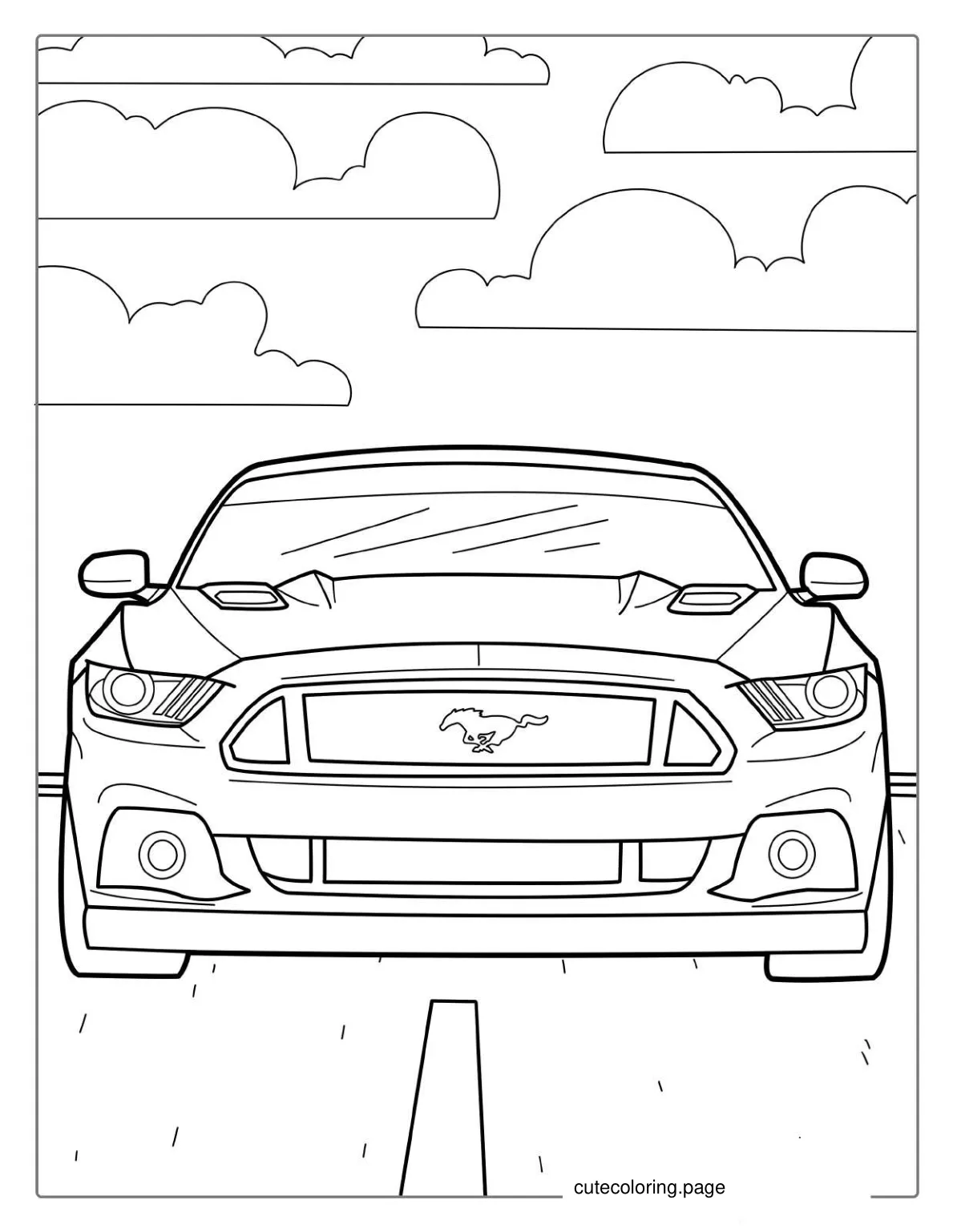 Ford Mustang Coloring Page For Kids coloring page