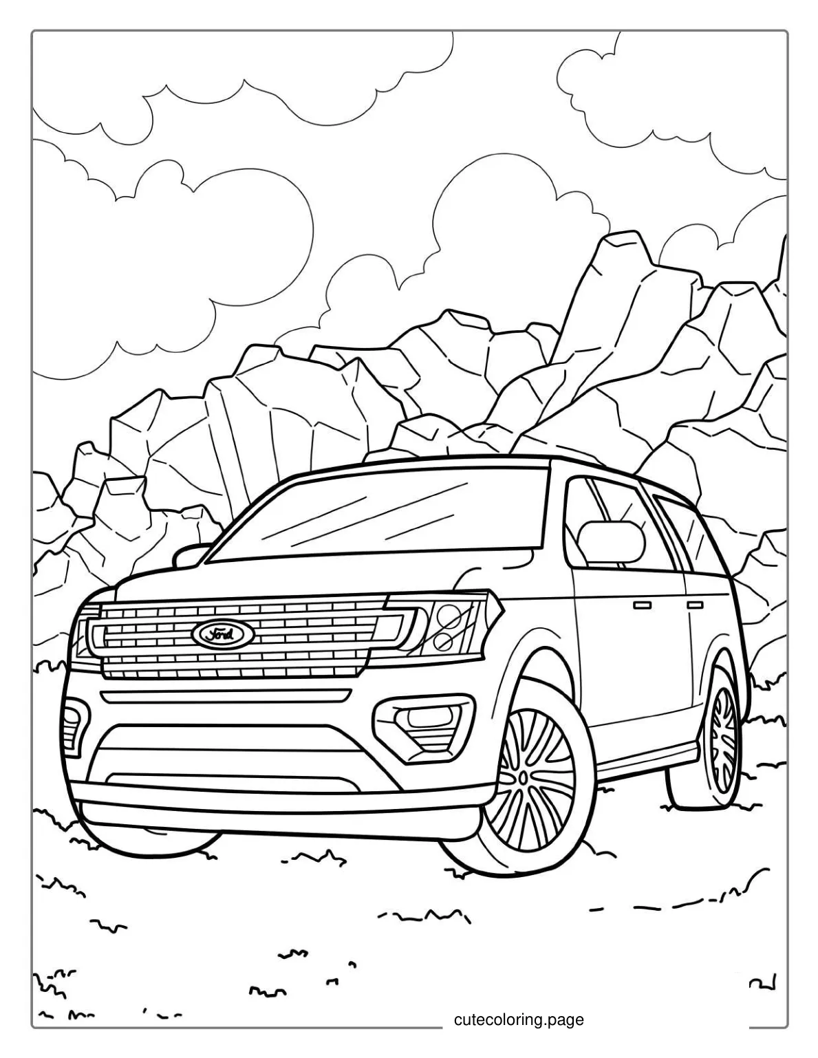 Ford SUV Coloring Sheet coloring page