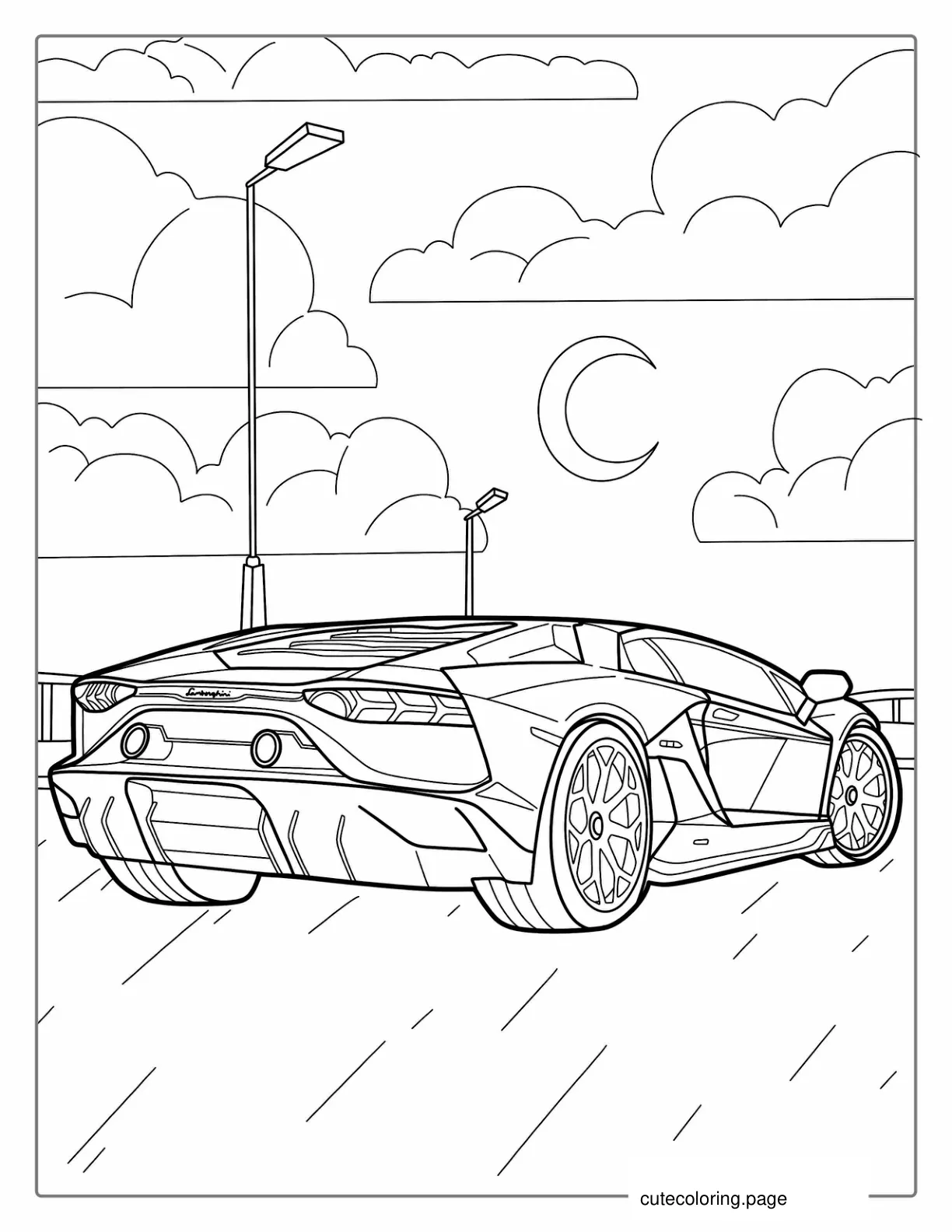 Lamborghini Coloring Page coloring page