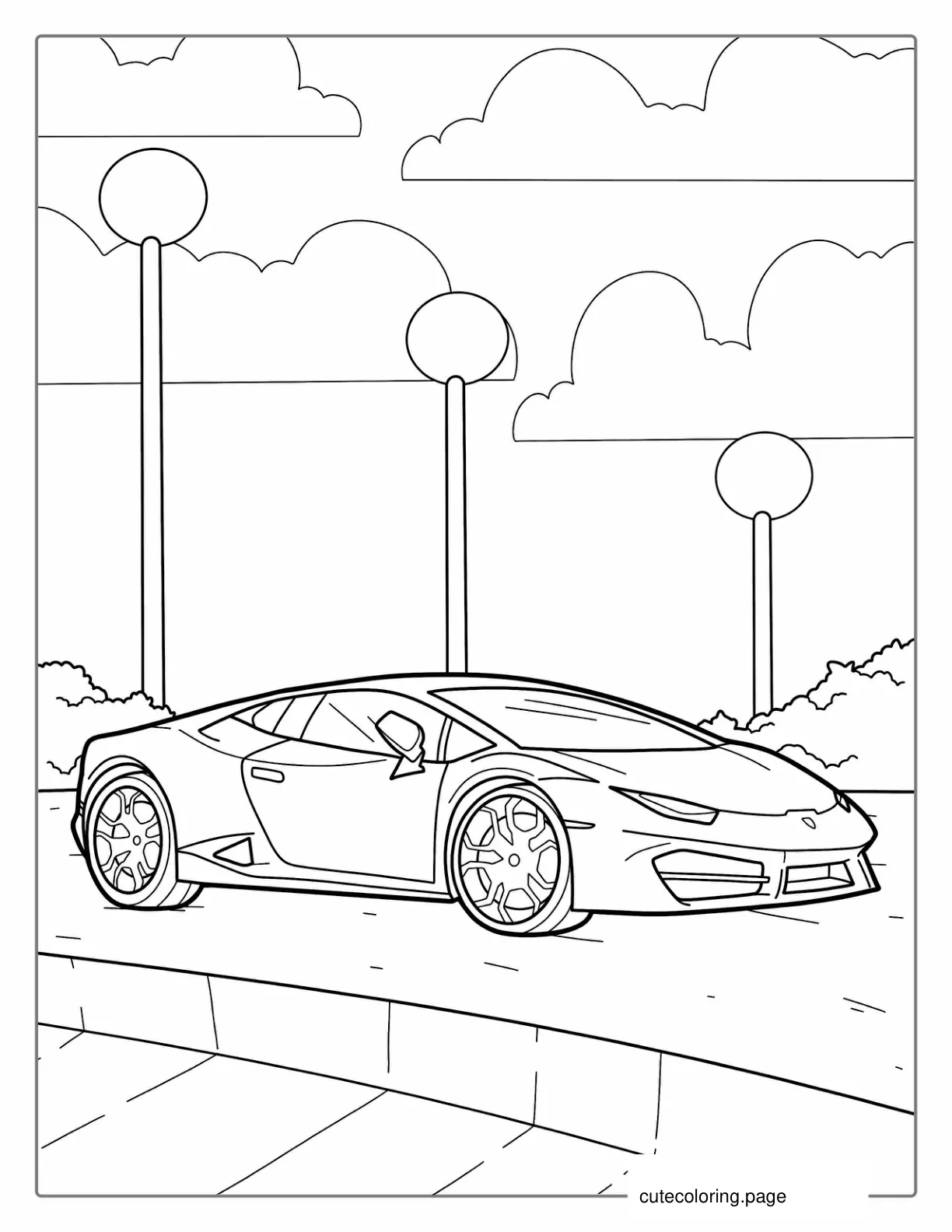 Lamborghini Huracan Coloring Page coloring page