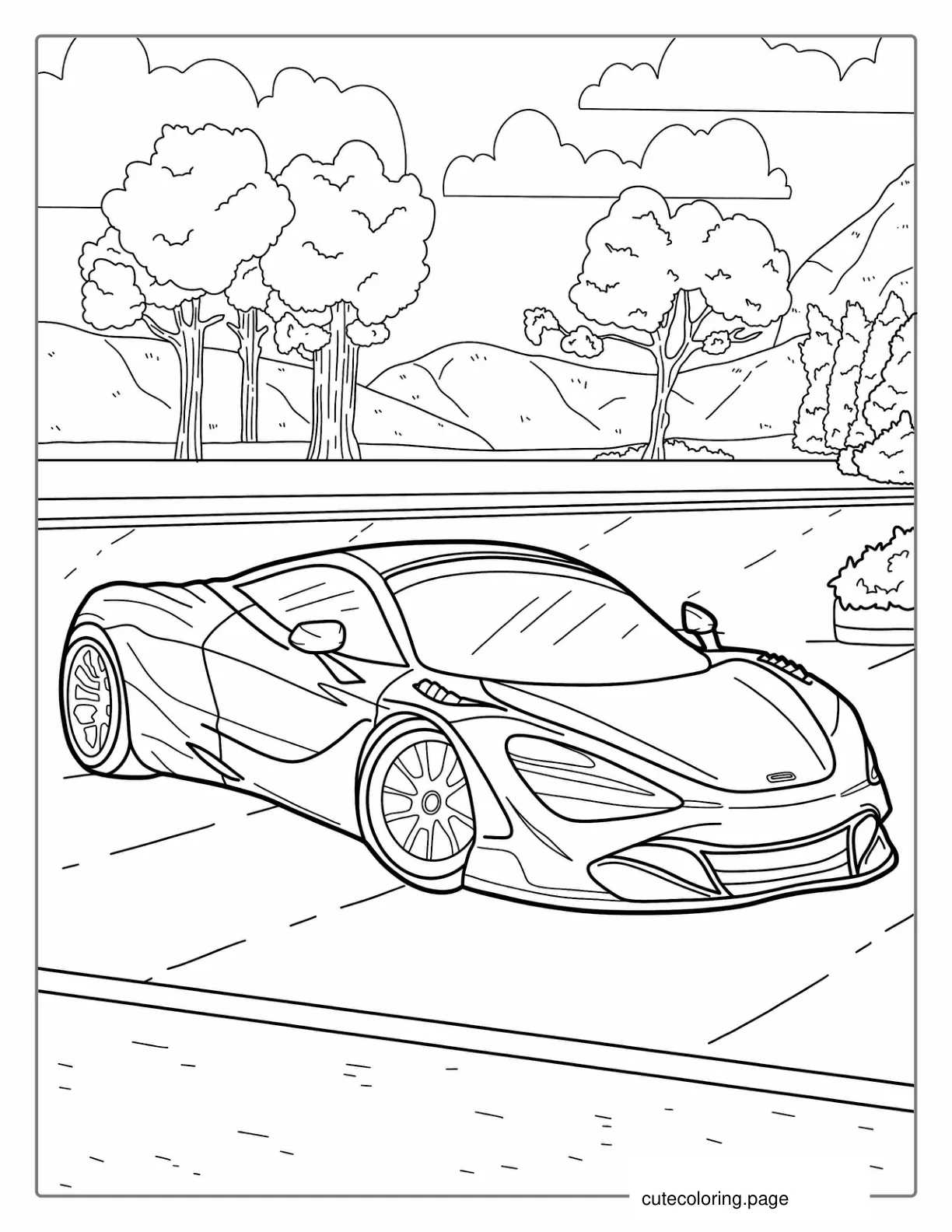 McLaren Coloring Page For Kids coloring page