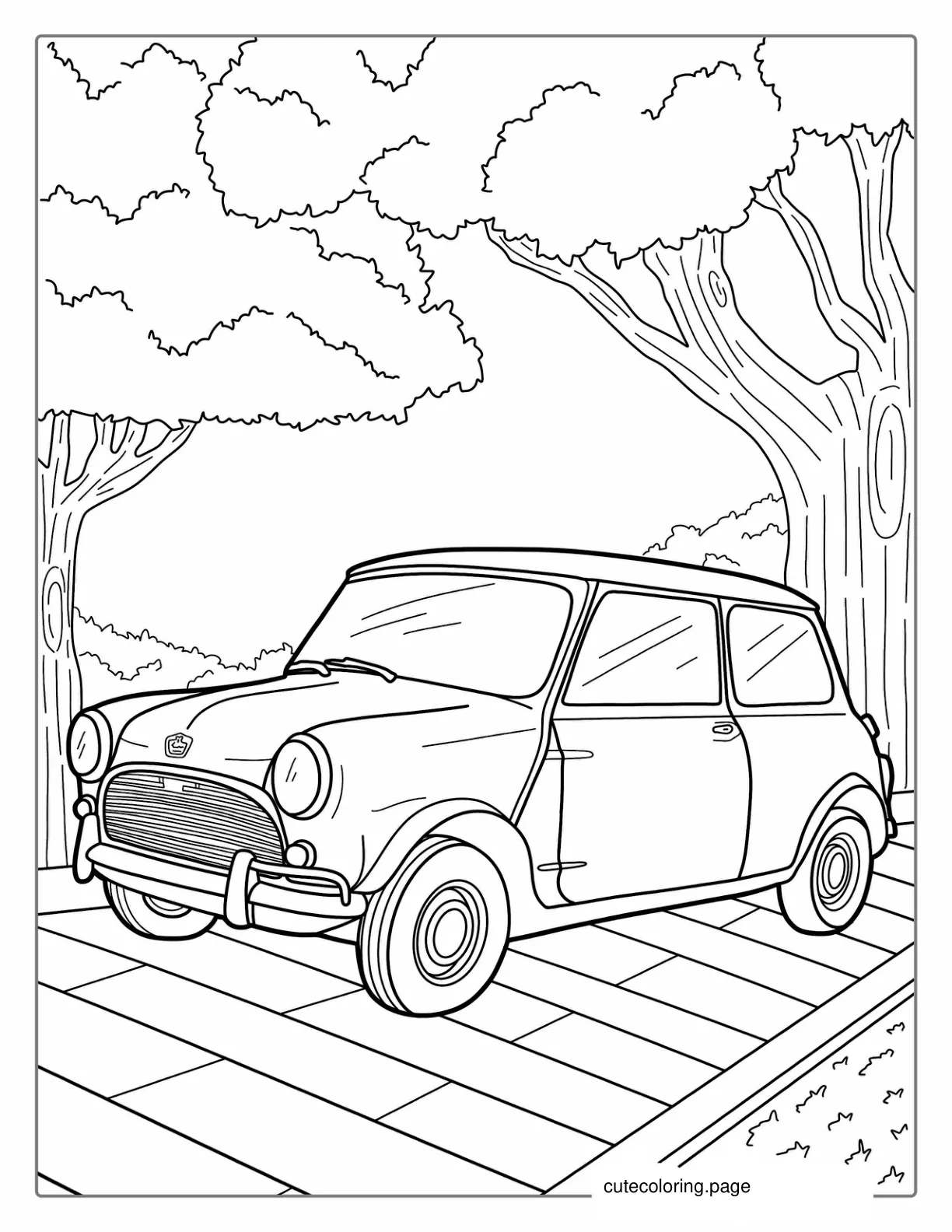 Mini Cooper Car Coloring Sheet coloring page