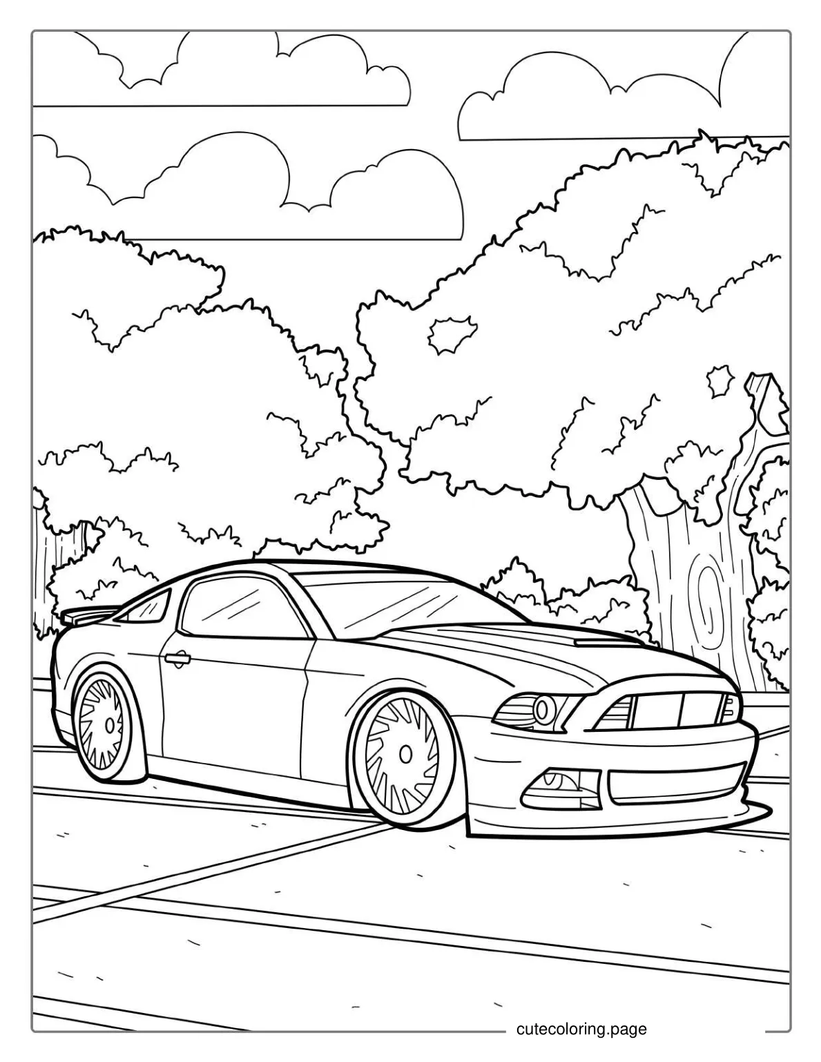 Mustang Coloring Sheet coloring page