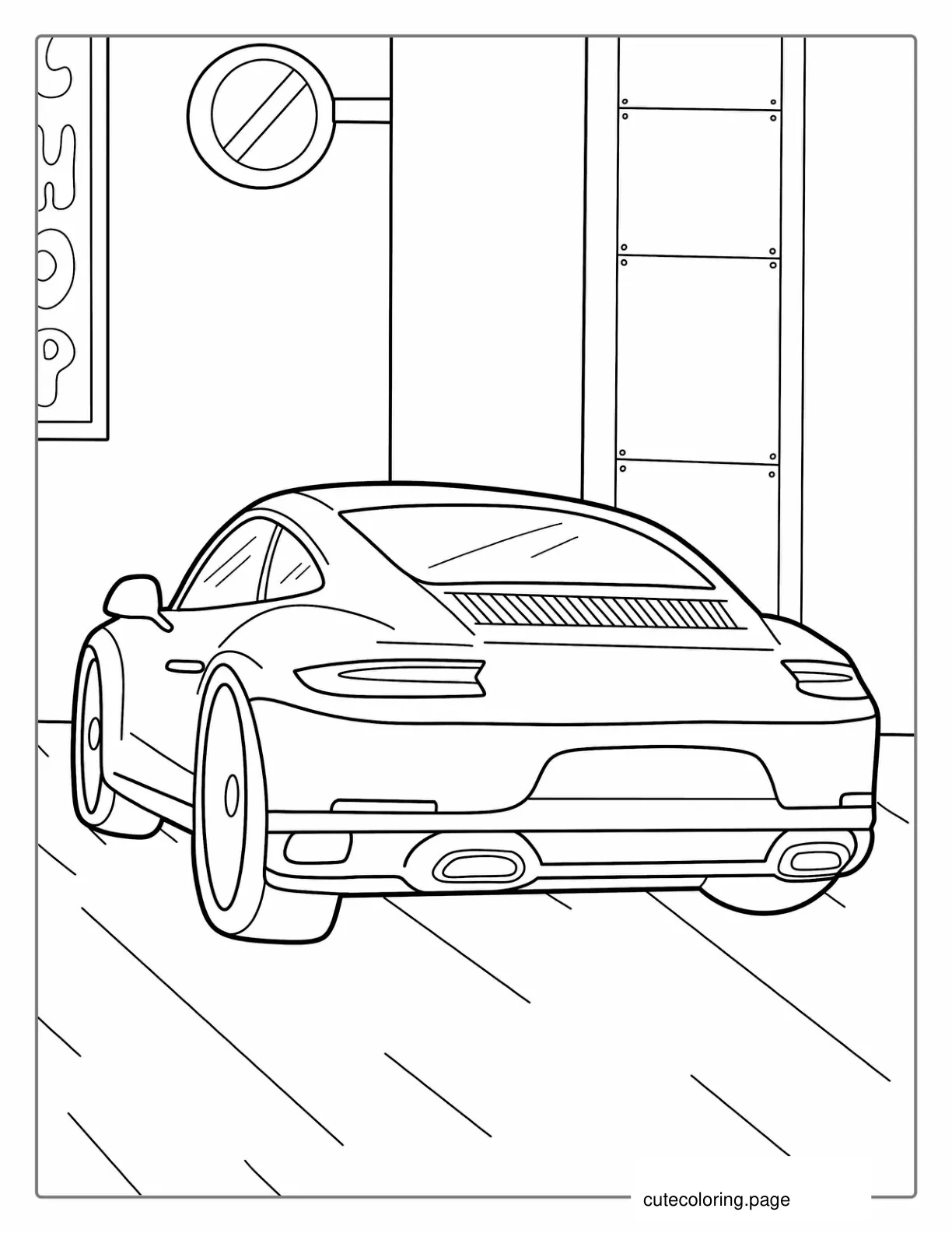 Porsche Taycan Coloring Page coloring page