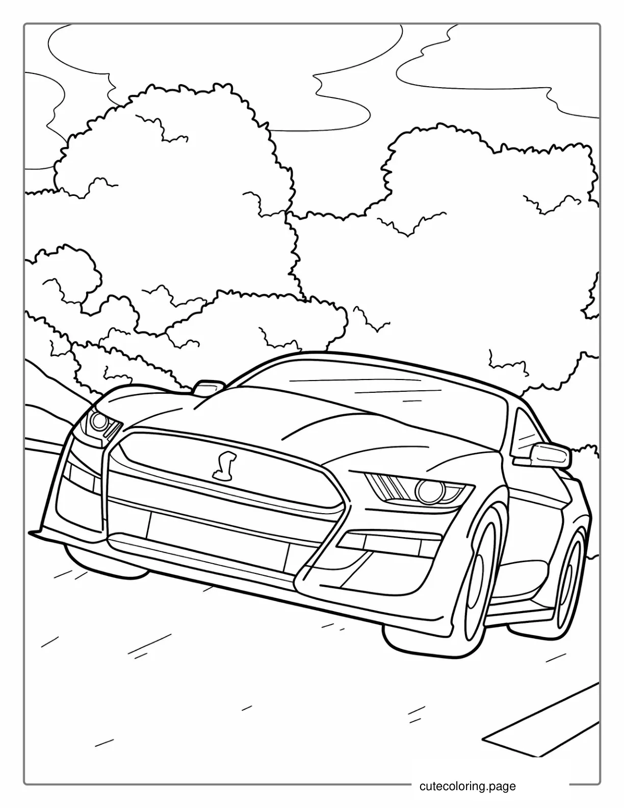 Shelby GT500 Car Coloring Page coloring page