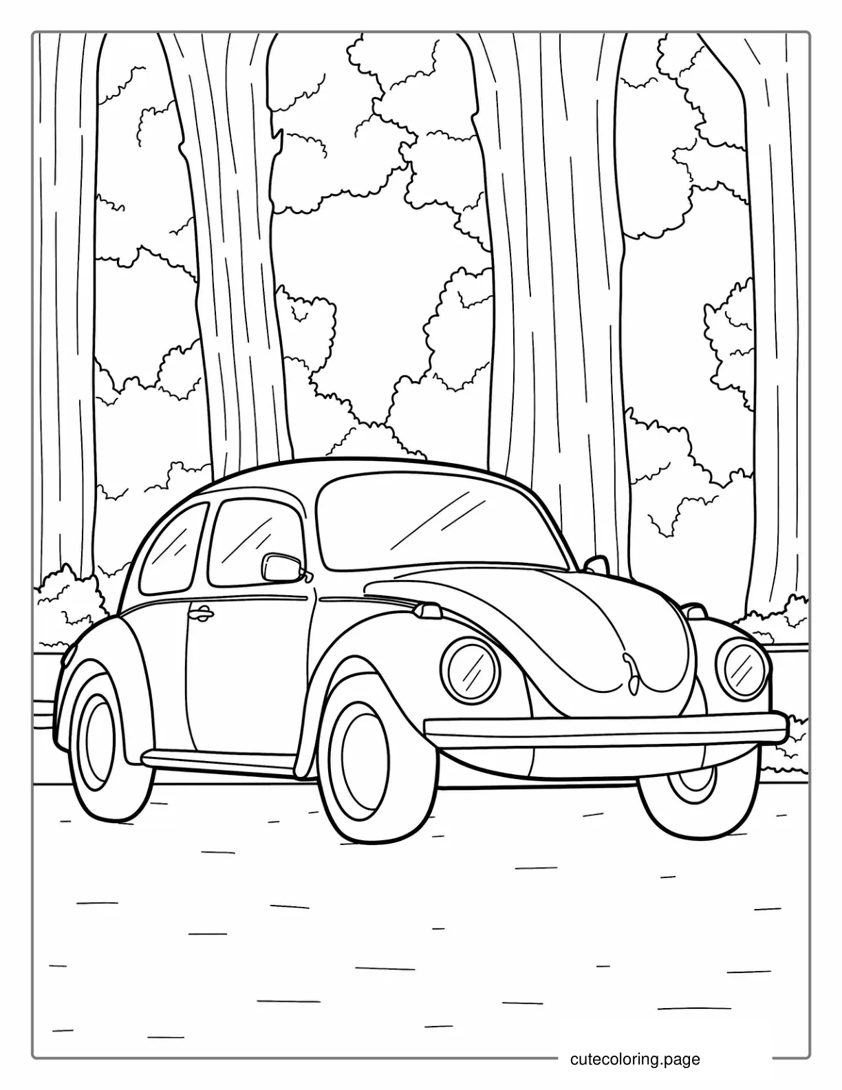 VW Beetle Coloring Page coloring page