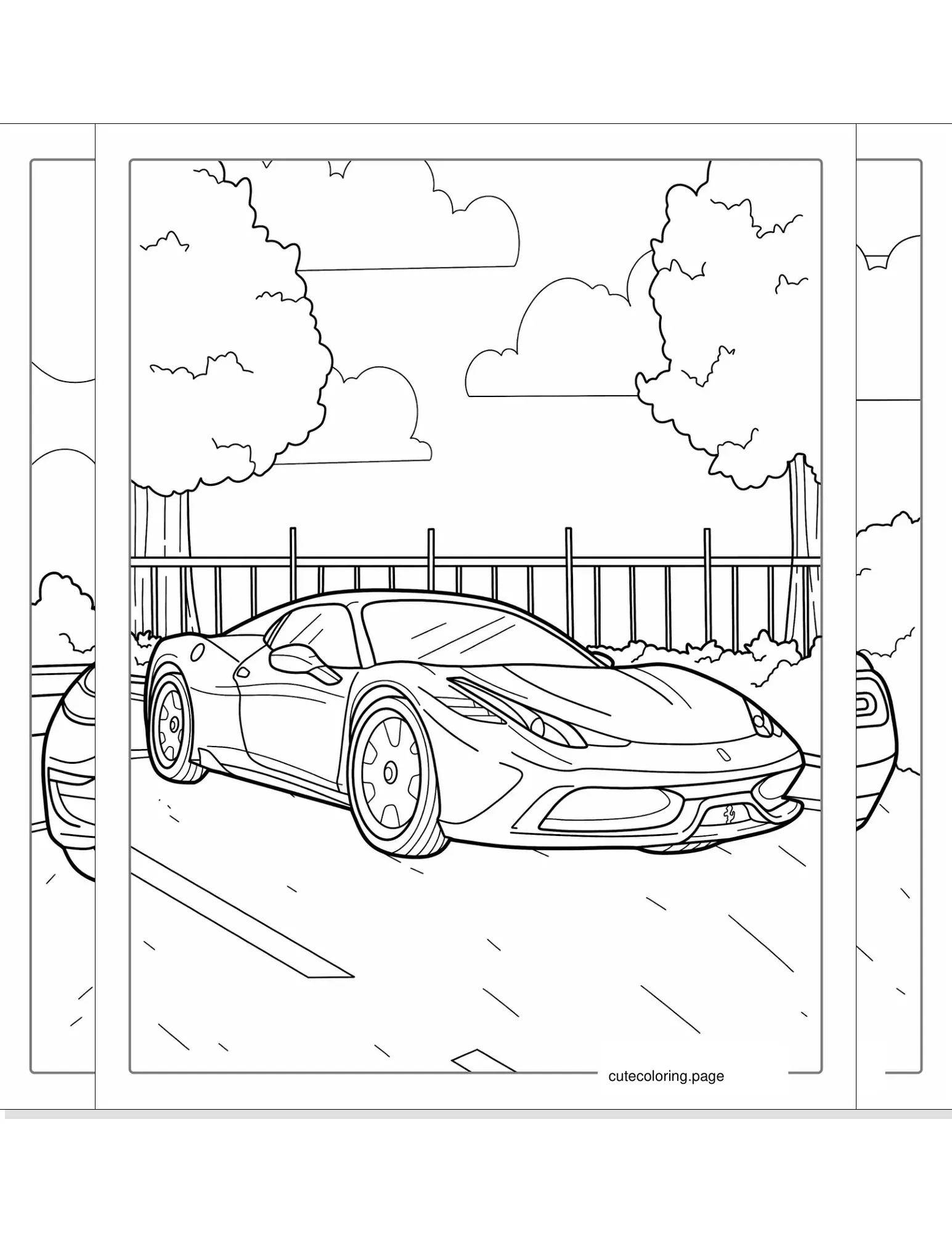 car coloring pages coloring page