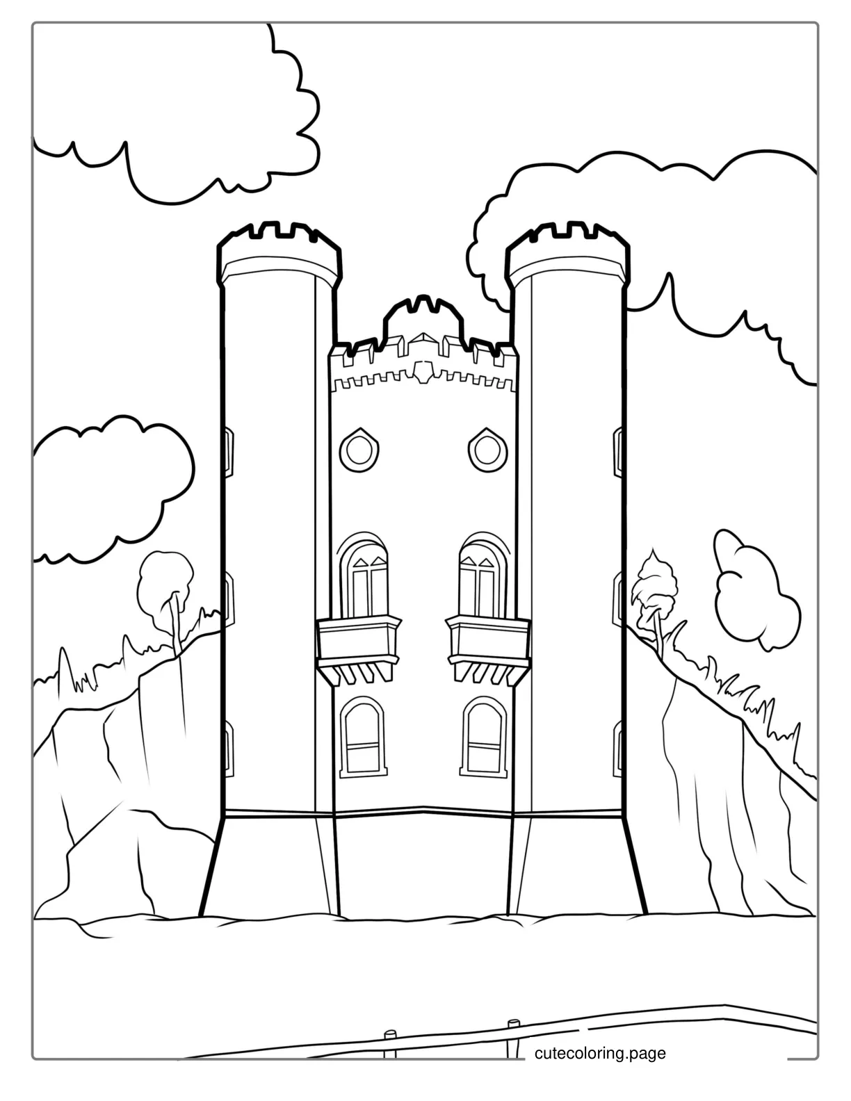 Princess Castle Coloring Page coloring page