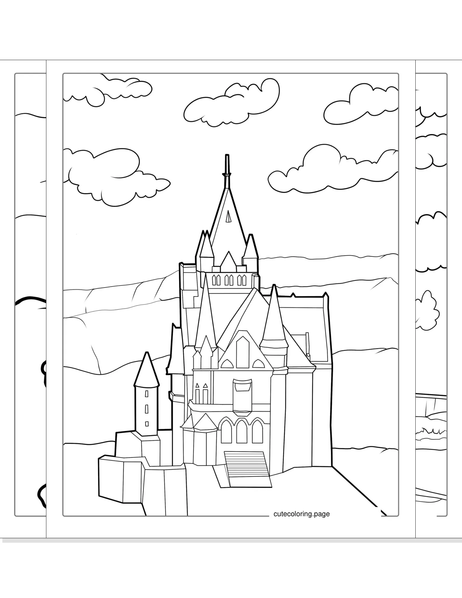 castle coloring pages coloring page