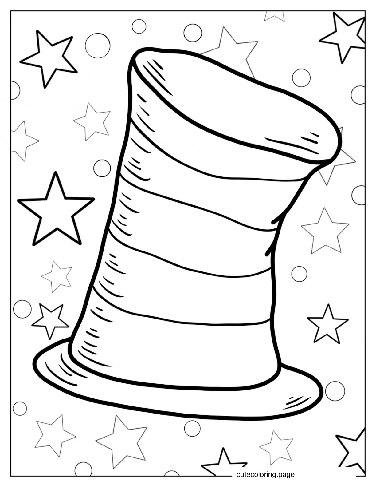 cat in the hat coloring page