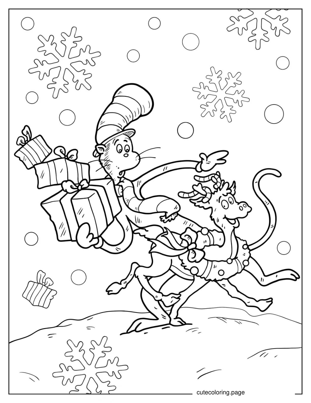 cat in the hat coloring page