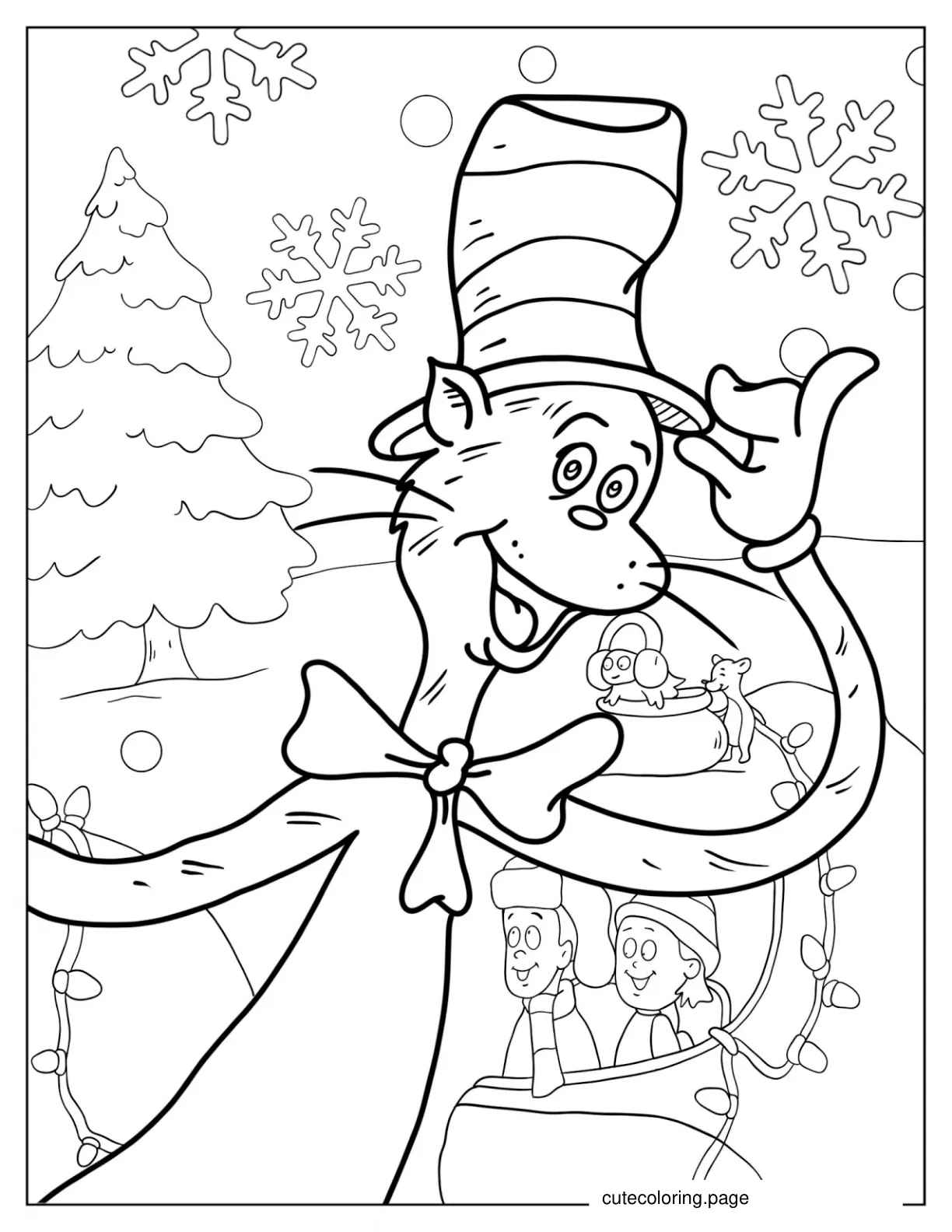 cat in the hat coloring page