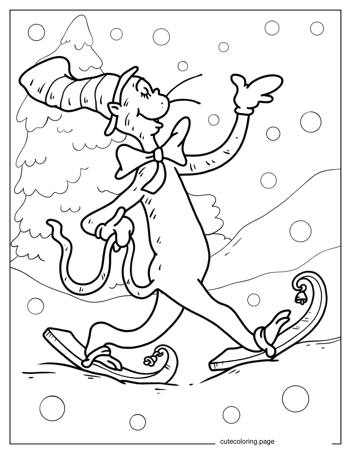 cat in the hat coloring page