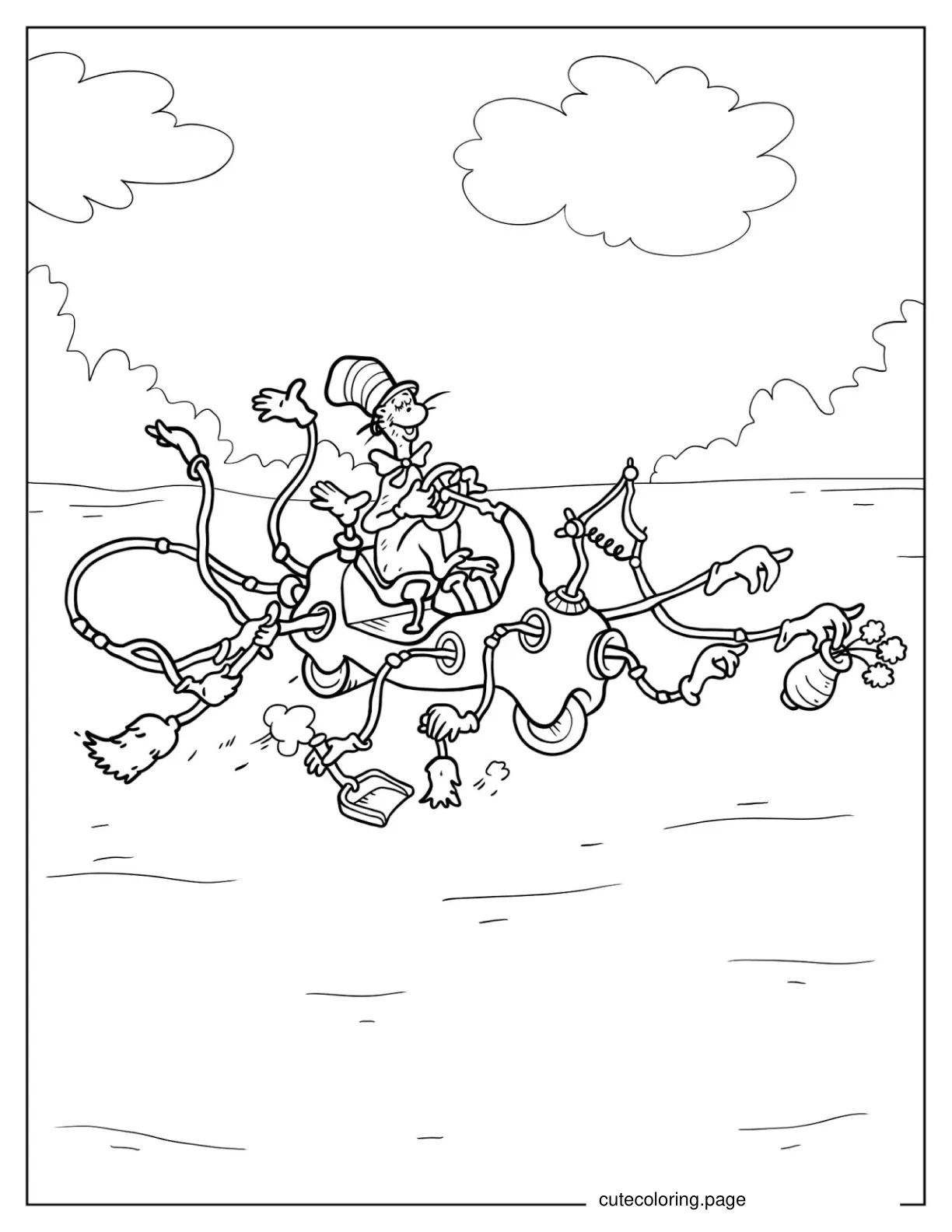 cat in the hat coloring page