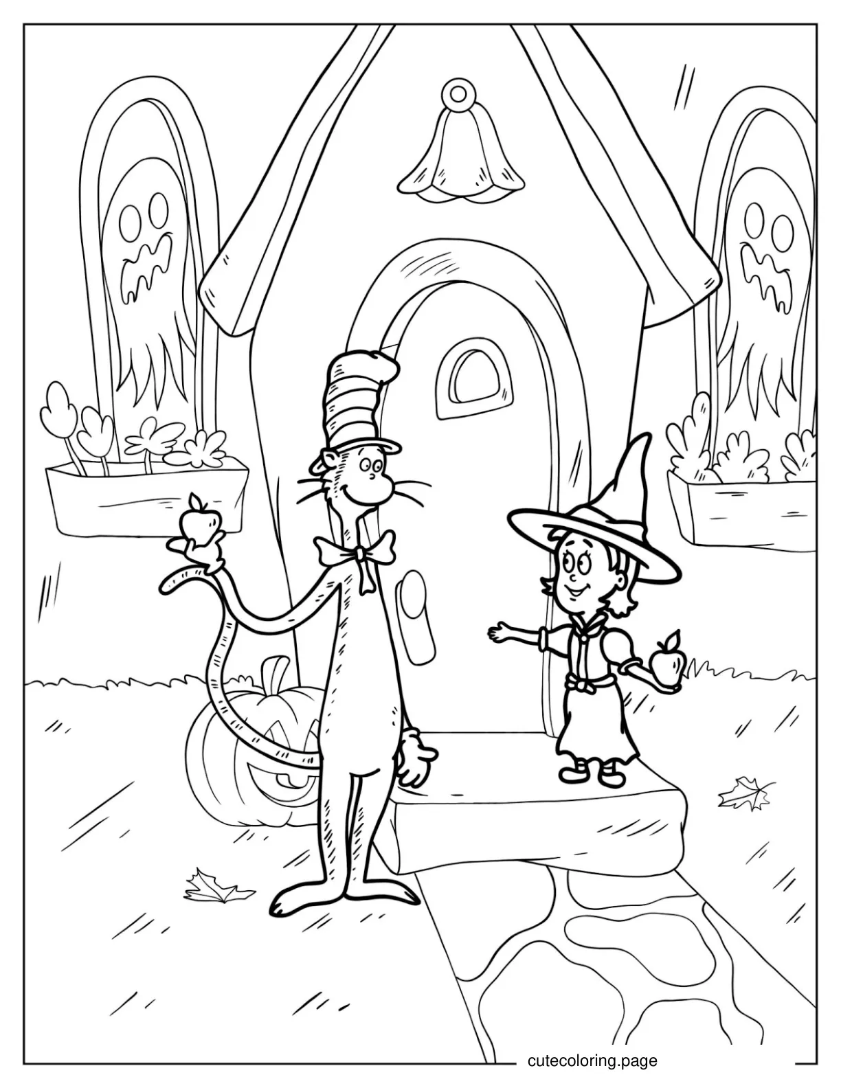 cat in the hat coloring page