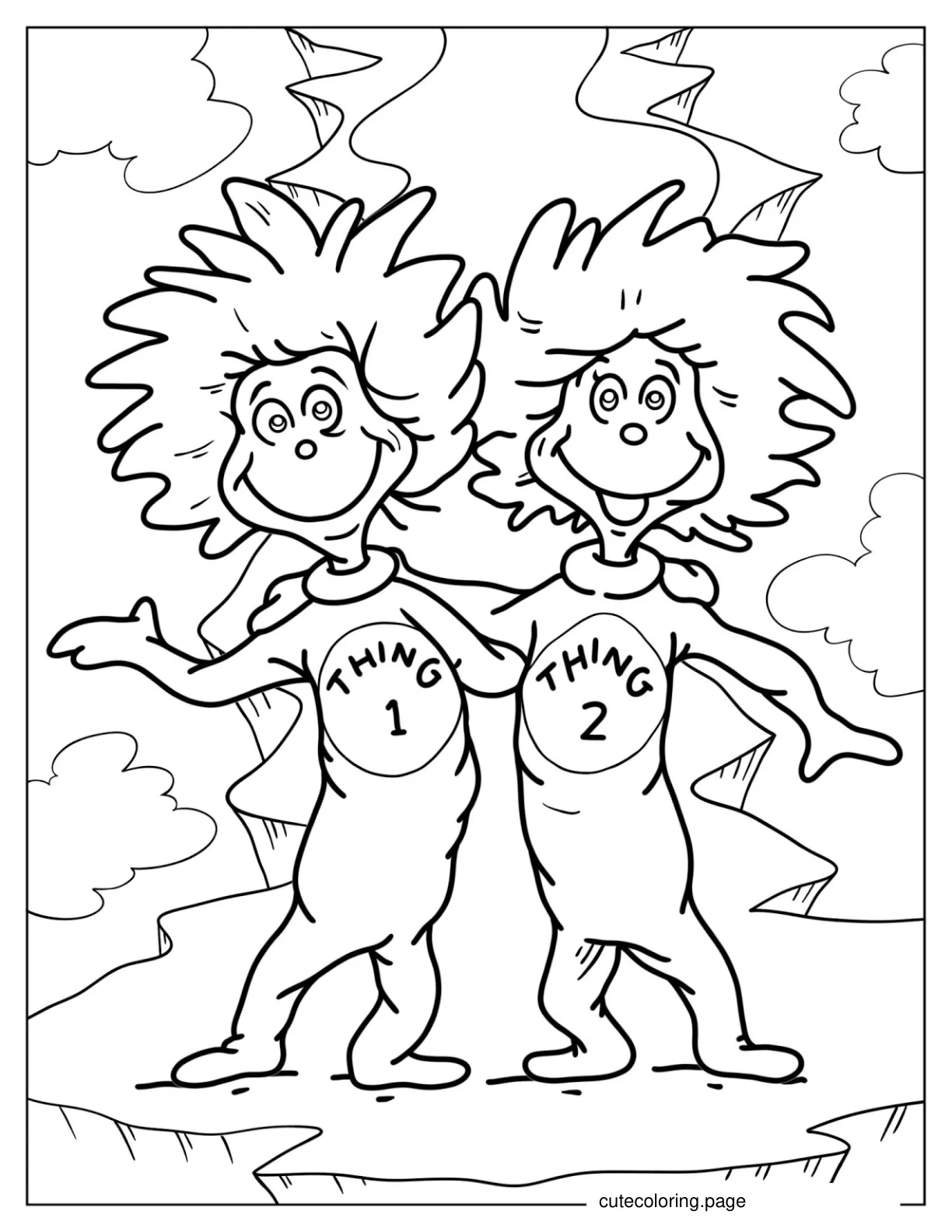 cat in the hat coloring page