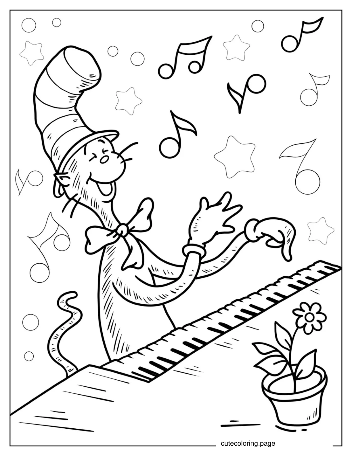 cat in the hat coloring page