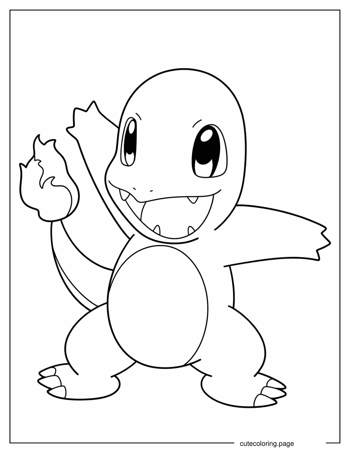 Charmander Coloring In For Kids coloring page